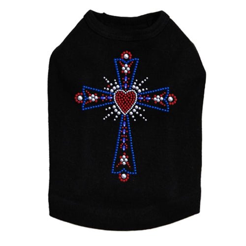 Red White & Blue Rhinestone Studded Tank Top - Patriotic Fashion for 4th of July & Summer Parties