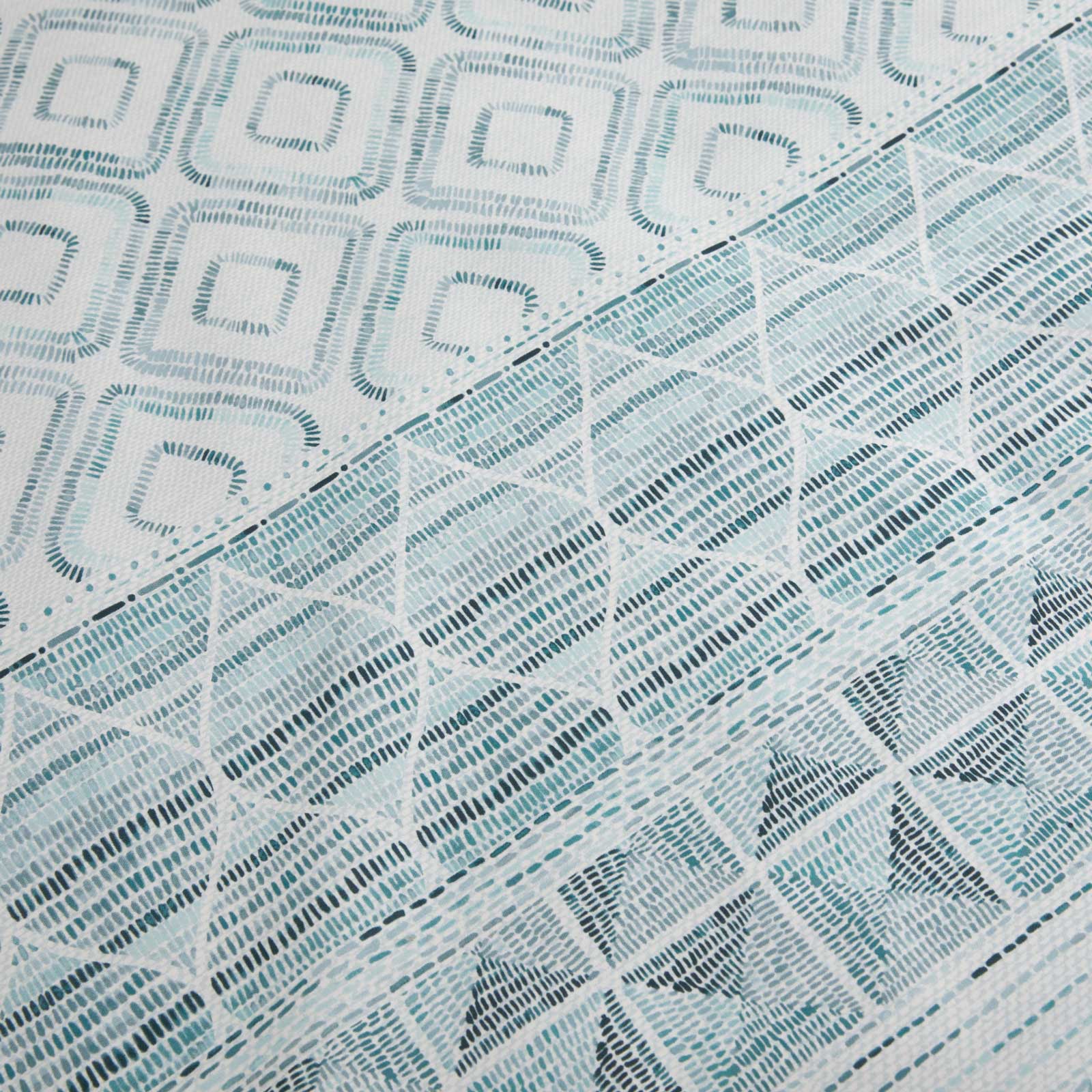 Aden Stripe Duvet Cover Set - Queen Size Teal Blue Bedding Set | Soft Breathable Cotton Blend | Perfect for Modern Bedroom, Guest Room & Dorm Decor