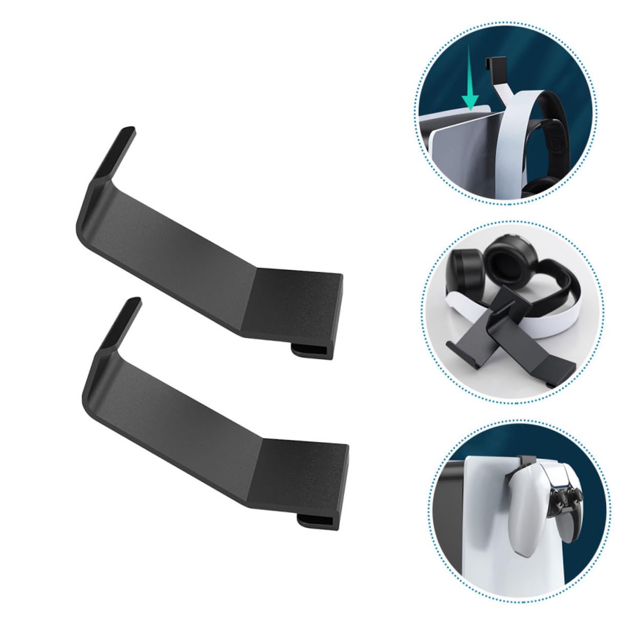 Uonlytech 8-Pack Gaming Headphone Stand Holder - Simple Headset Hanger Hook & Storage Rack for Desk Organization | Perfect for Gamers, Streamers & Office Use