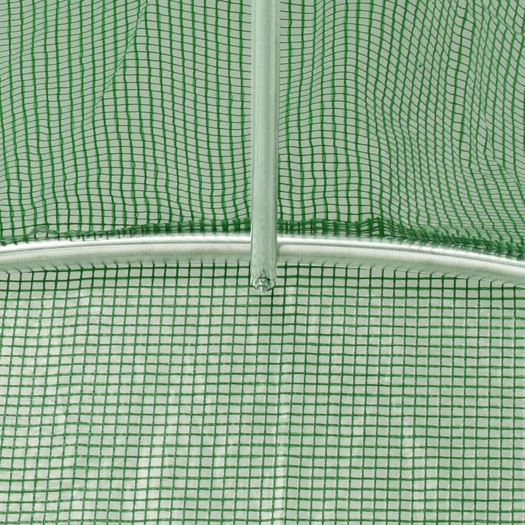 vidaXL Polyethylene Greenhouse 86.1 ft² - Heavy Duty Galvanized Steel Frame with 15x15