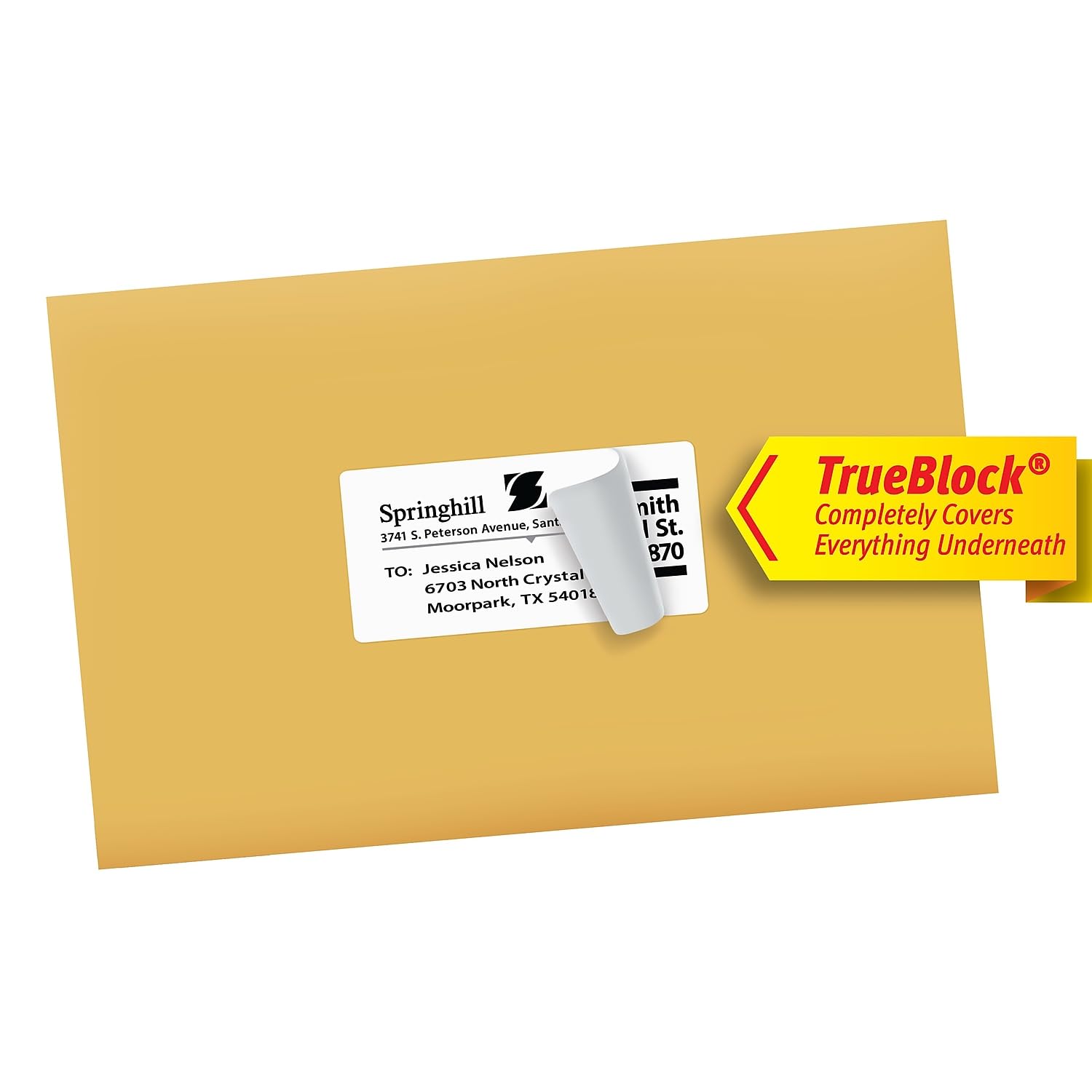 TrueBlock Technology Shipping Labels 2 x 4 Inch - White Adhesive Labels (2500 Labels per Box) for USPS, UPS, FedEx & Amazon FBA Packages - Perfect for E-commerce, Small Business & Home Shipping Needs
