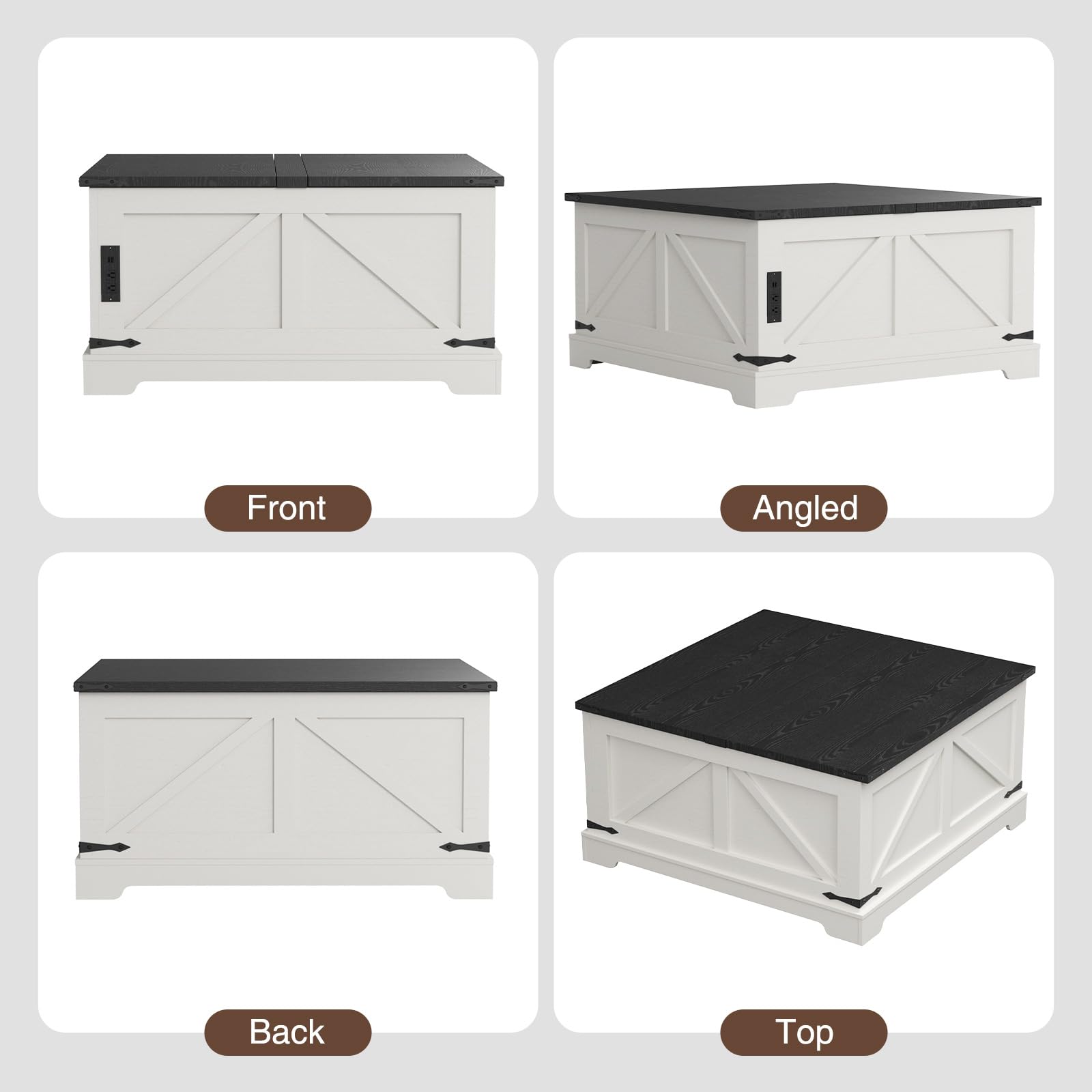 Farmhouse Lift Top Coffee Table with Storage - 31.5