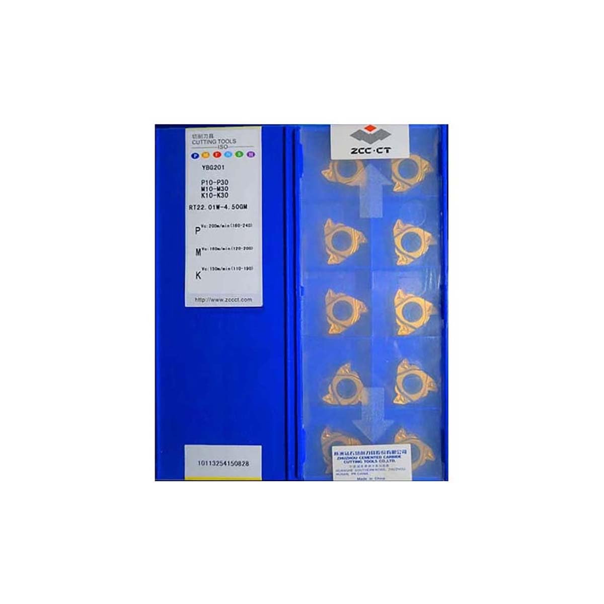 Original ZCC CT RT22.01W-4.50GM CNC Lathe Machine Threading Turning Tool Insert - High Precision Cutting for Metalworking, Automotive & Industrial Applications