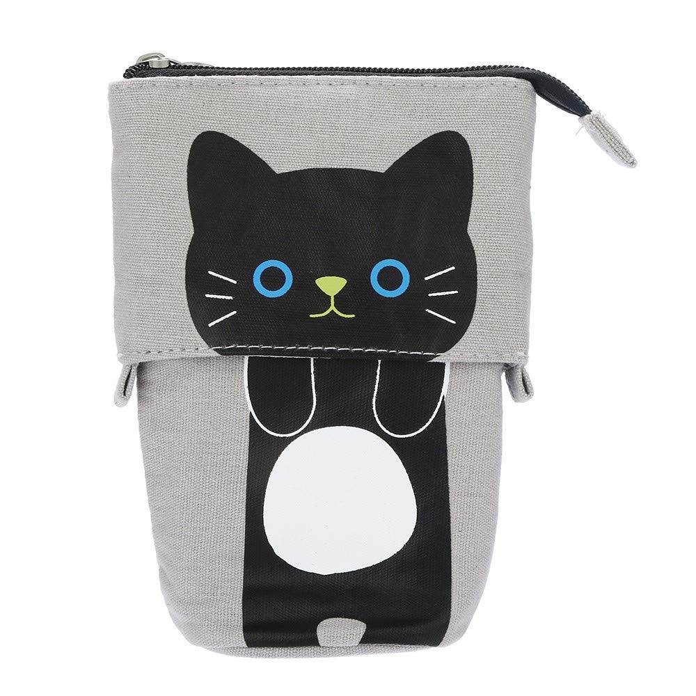 GLVSZ Cute Cat Telescopic Pencil Case - Expandable Stationery Organizer for School, Office & Travel (Multicolor) - Perfect for Students, Artists & Professionals