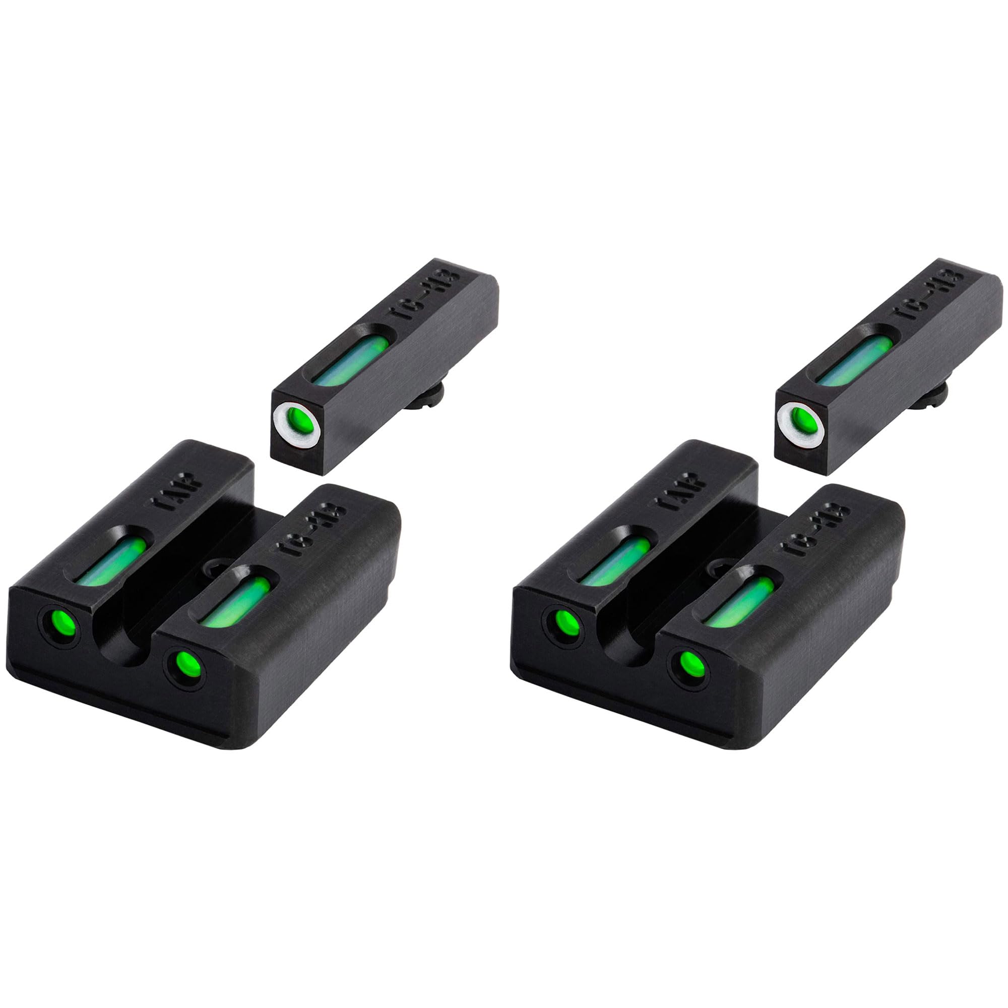 TruGlo TFK Fiber Optic & Tritium Pistol Laser Sight for Taurus - 2 Pack with Front Focus Lock & Fortress Finish | Tactical Shooting, Home Defense & Range Practice Accessories
