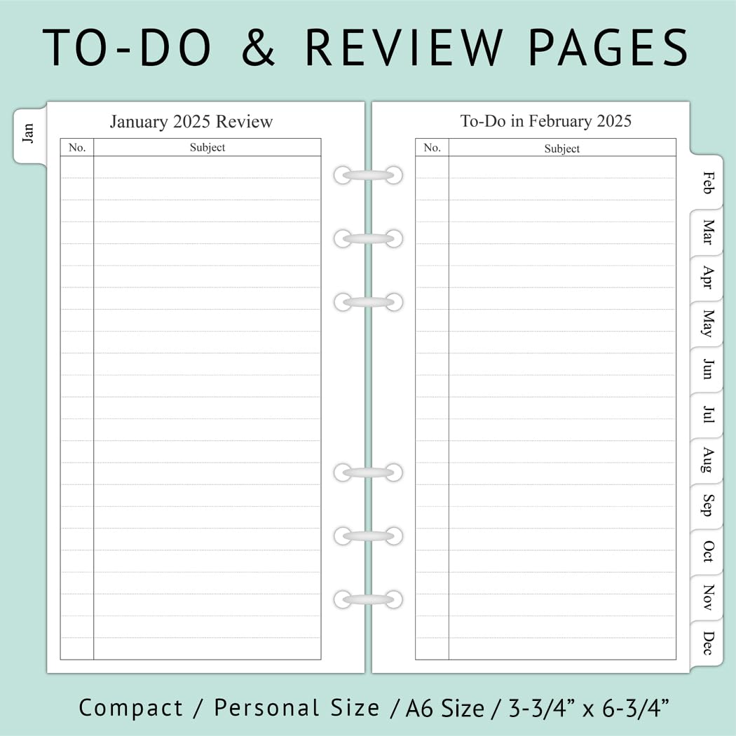Newestor 2025 Monthly Planner Refill 3.75