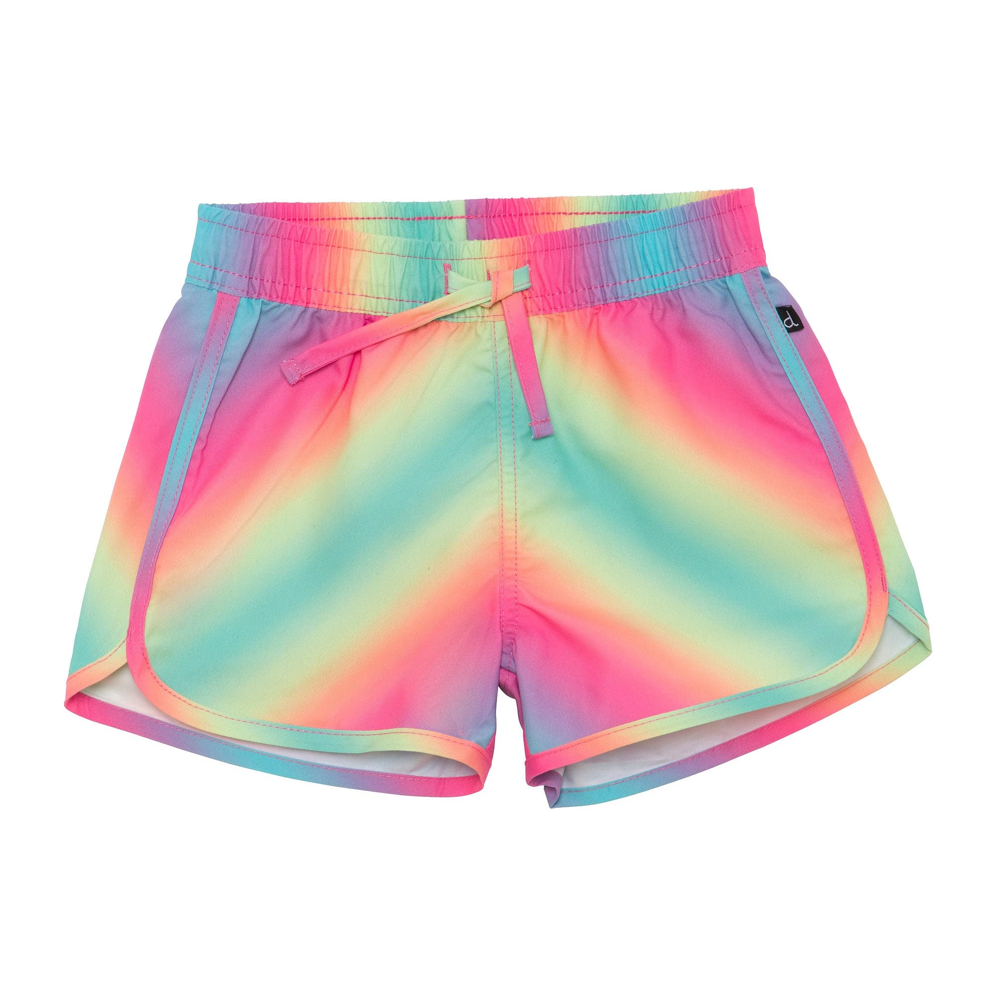 Deux par Deux Girls' Swim Shorts - Quick Dry Kids' Swimwear & Summer Beach Outfits for Pool, Beach, and Outdoor Activities