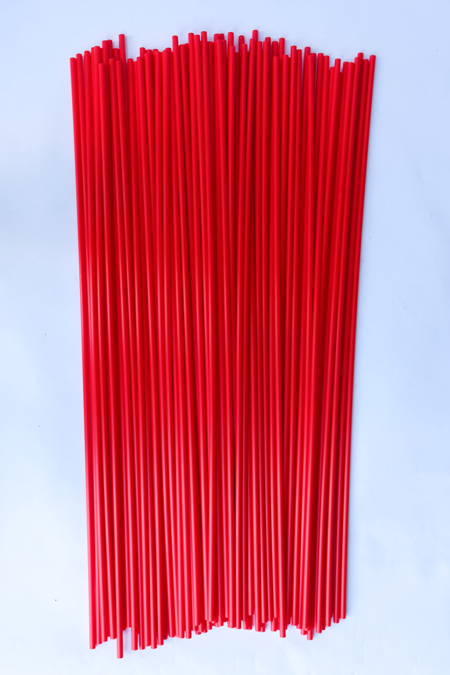 Great Lakes Marking Products 36-inch Red Plastic Snow Plow Stakes - 3/8'' Diameter Driveway Markers (500 Pack) - Ideal for Winter Driveway, Parking Lot & Roadway Snow Removal Safety