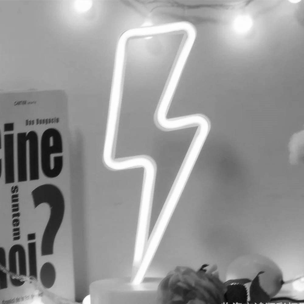 LED Neon Sign Light - USB & Battery Powered White Neon Wall Decor for Bedroom, Bar, Cafe - Customizable Night Lamp for Home & Business Lighting