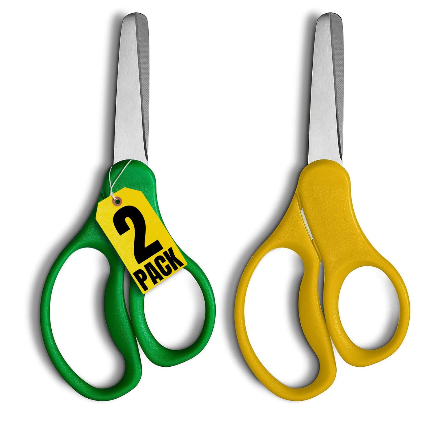 Blunt Tip Safety Scissors for Kids - 2 Pack Child-Sized School Scissors | Perfect for Classroom, Arts & Crafts, Paper Cutting Projects
