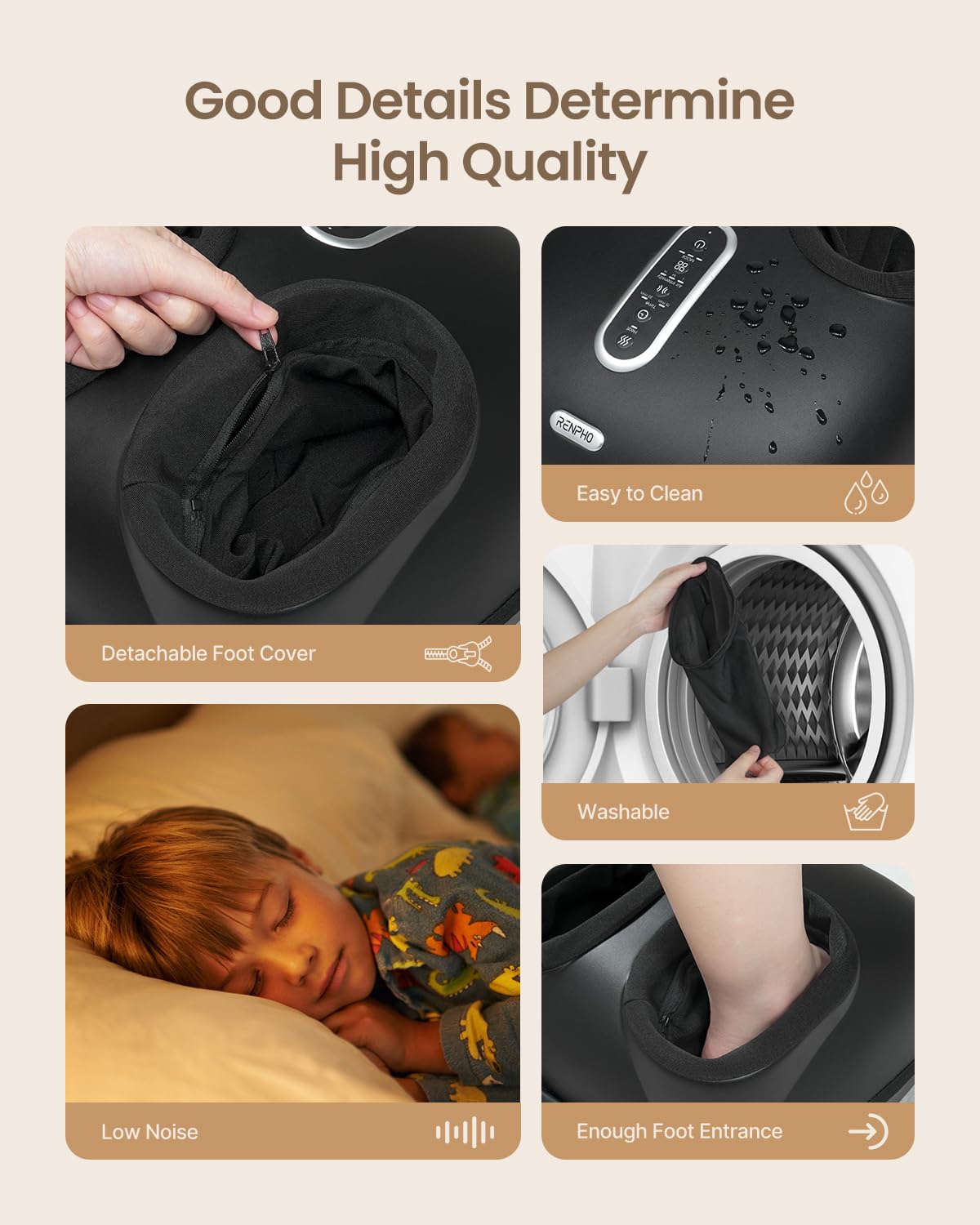 RENPHO Shiatsu Foot Massager with Heat - FSA HSA Eligible, Plantar Fasciitis & Neuropathy Pain Relief, Fits Up to Size 12 Feet - Perfect Mothers Day Gift for Women & Men - Ideal for Home Relaxation & Foot Care