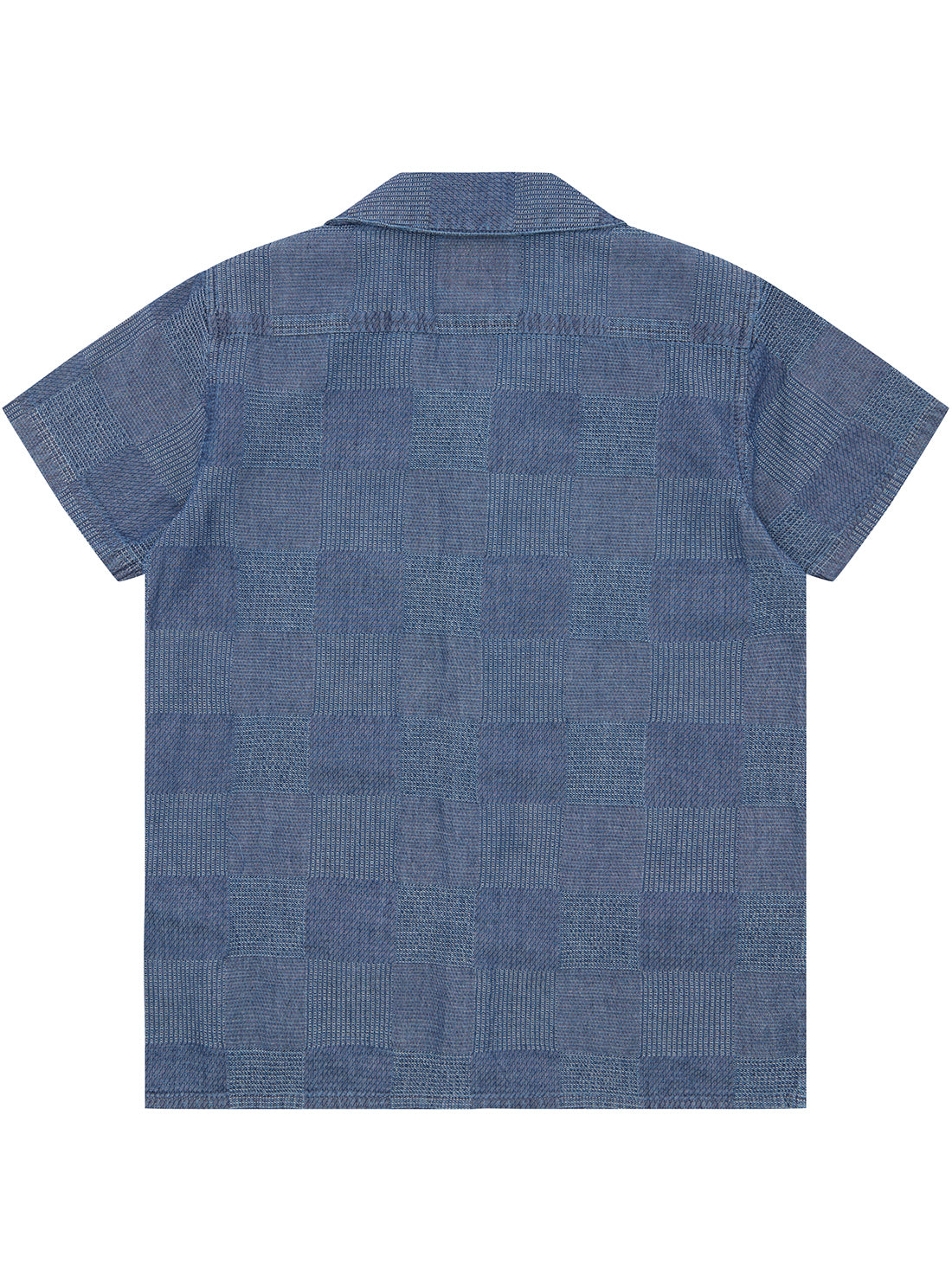 Premium Blue Indigo Dobby Shirt for Men - Comfortable Casual & Business Wear (Size 2-7) - Perfect for Office, Travel & Everyday Outfits