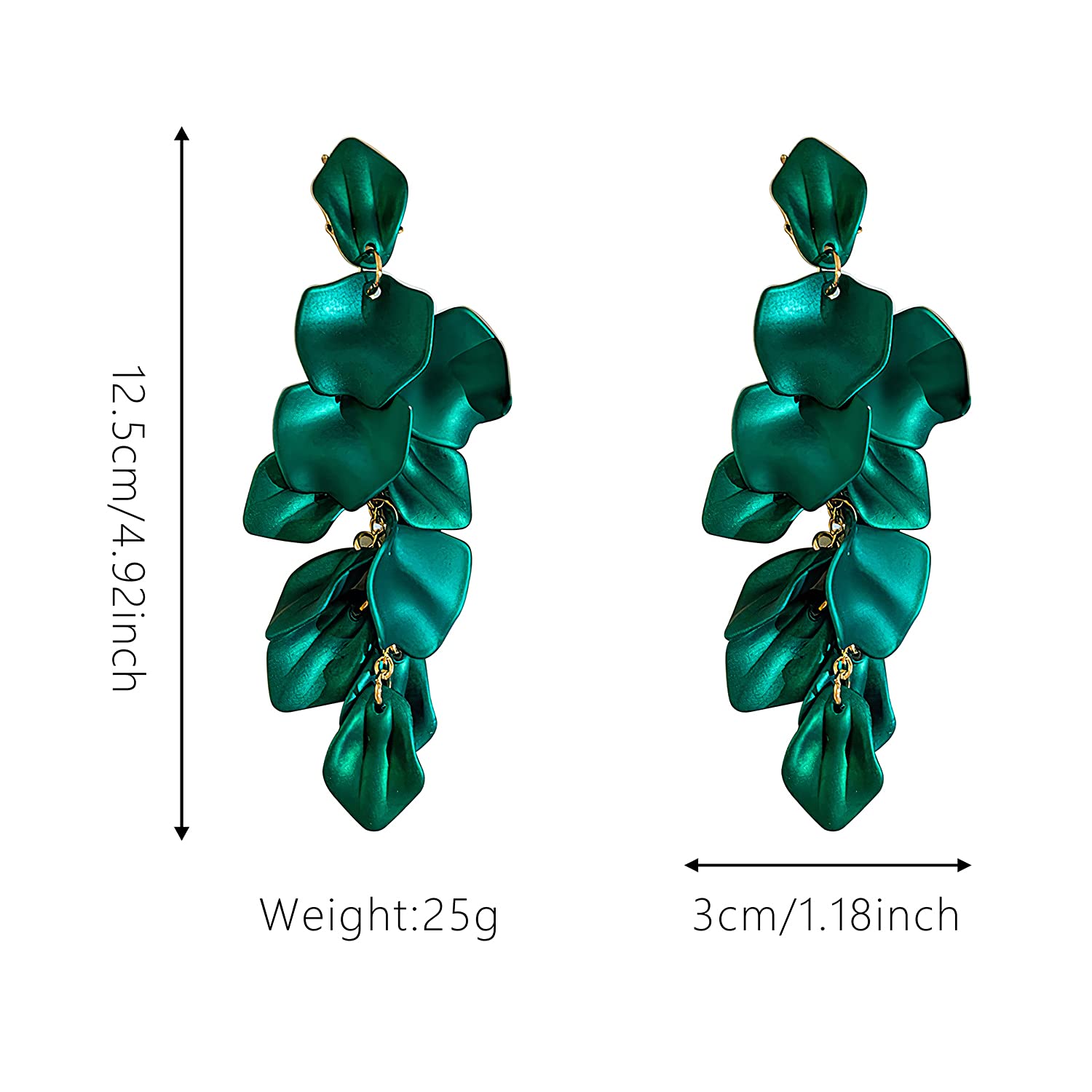 YUNXI Long Acrylic Petal Earrings for Women - Elegant Resin Rose Flower Drop Dangle Earrings with Floral Tassel Design - Perfect Gift for Birthday, Wedding, Party & Special Occasions