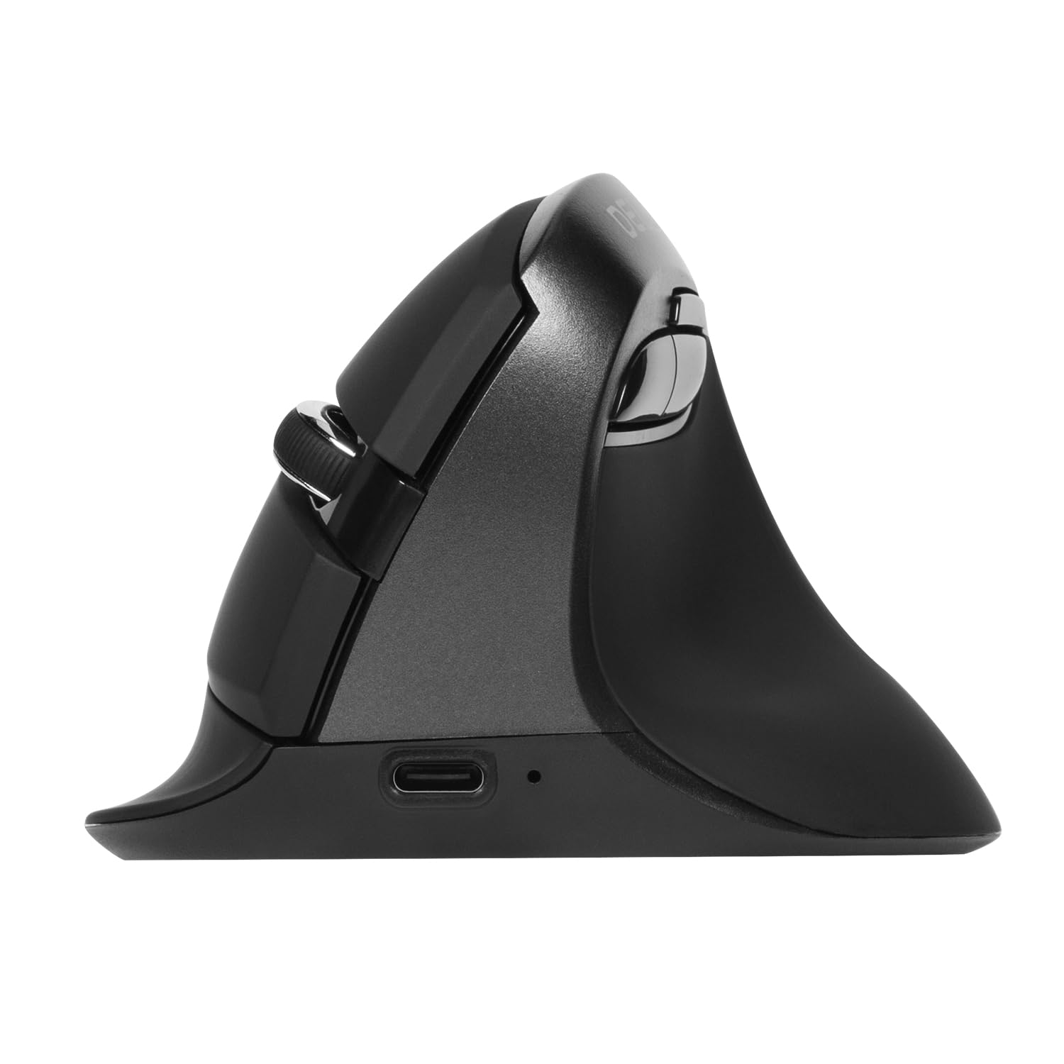 DELUX Wireless Vertical Ergonomic Mouse - Rechargeable 2.4G Bluetooth Mouse with Silent Click, 6 Buttons & 4000 DPI for Comfortable Computing - Ideal for Office Work, Gaming & Reducing Wrist Pain (M618mini-Iron Grey)