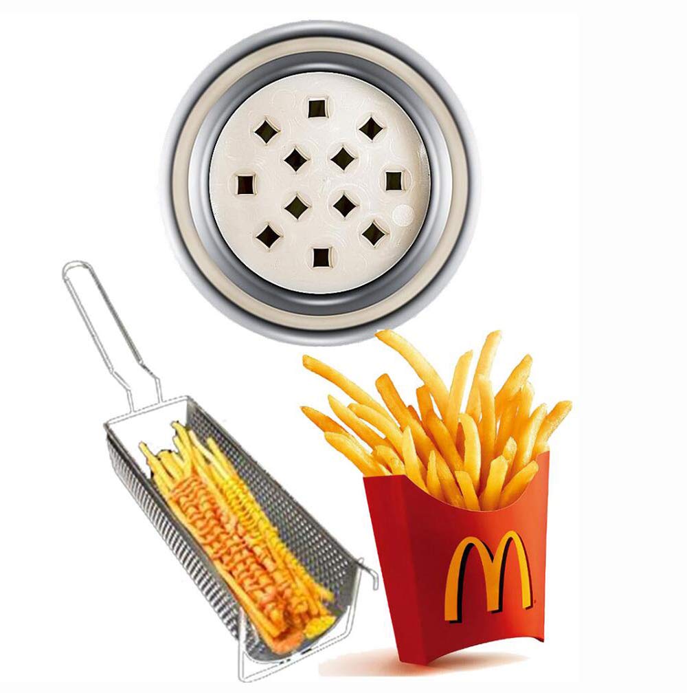 Stainless Steel Manual Potato Chips & French Fries Maker - Handheld Extruder for Homemade Fries, Hash Browns & Mashed Potatoes | Perfect for Kitchen, Camping & Fast Food Snacks