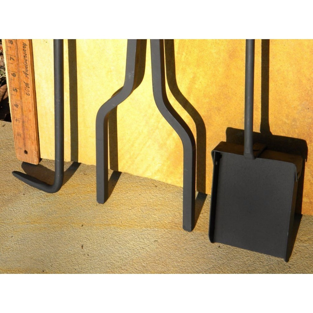 Amish Handcrafted Fire Pit Tools Set - Premium Fireplace Accessories for Outdoor & Indoor Use - Perfect for Camping, Backyard, Patio, and Fireplace
