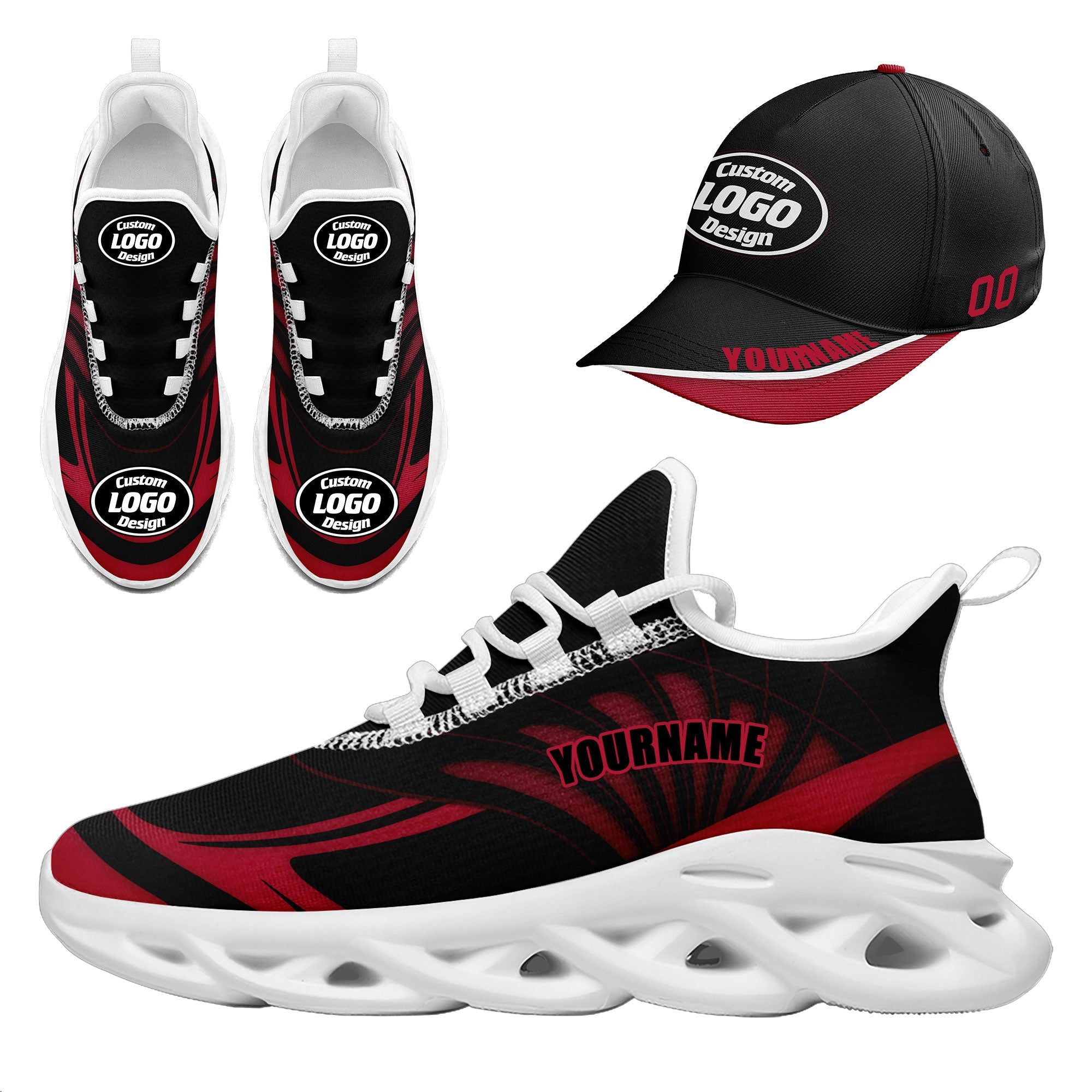 Custom MaxSoul Shoes & Hat Set - Personalized JH D020105 for Men & Women | Perfect for Running, Gym Workouts & Streetwear Fashion