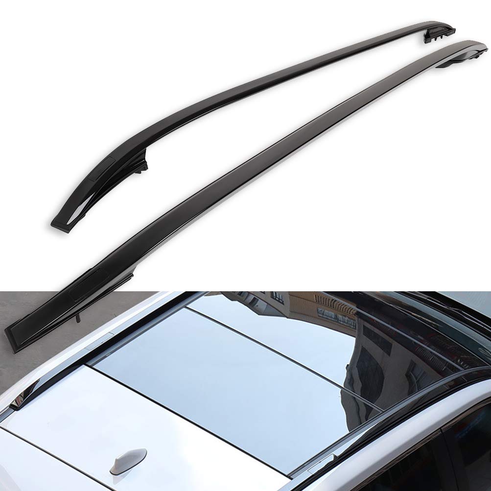 INEEDUP 165LBS Side Rails Roof Rack - Compatible with Range Rover Evoque 2012-2020 | Heavy Duty Black Rooftop Cargo Carrier for Luggage, Canoe, Kayak | Perfect for Road Trips & Outdoor Adventures