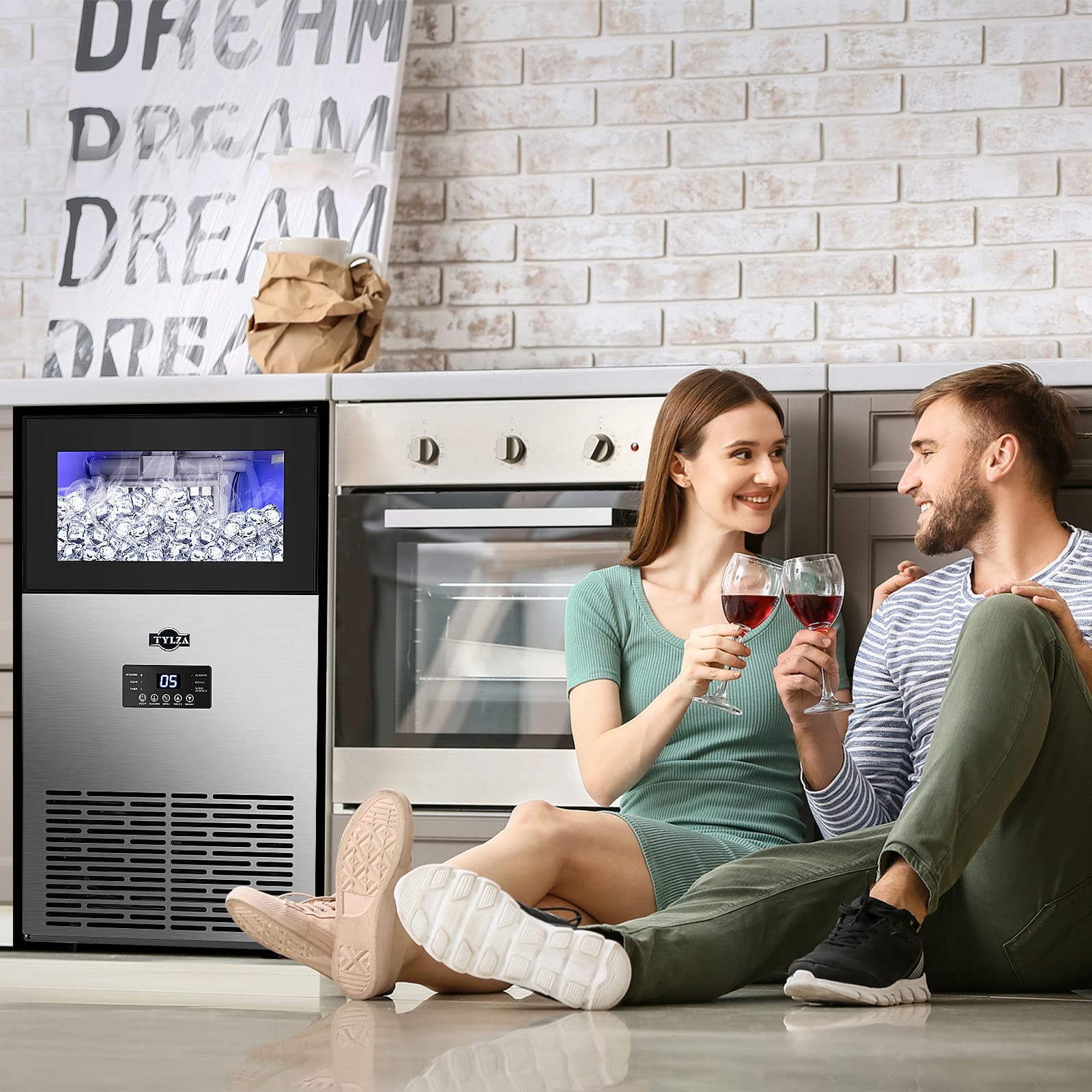 TAZPI Commercial Ice Maker 130 LBS/24H - Upgraded 15