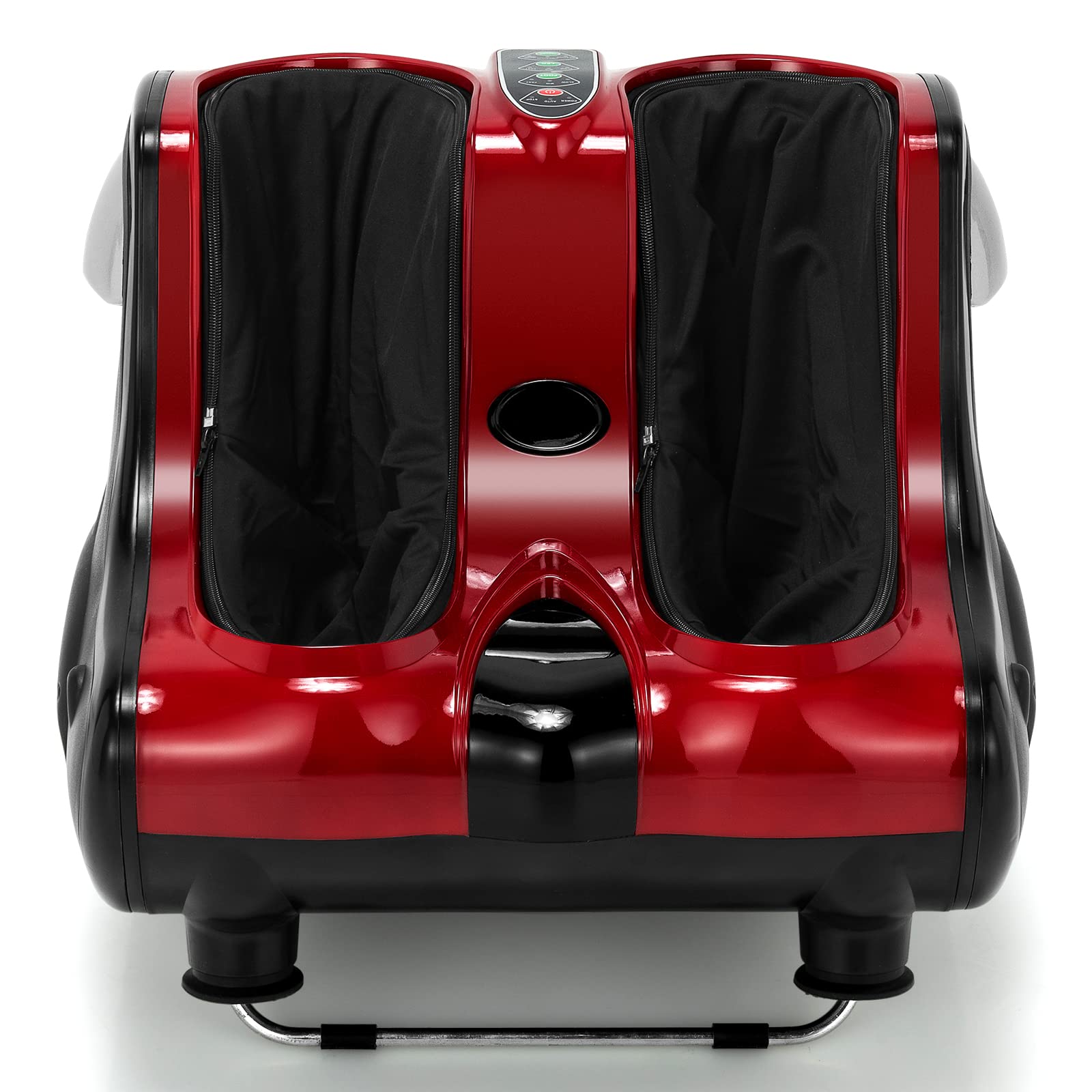 RELAX4LIFE Shiatsu Foot and Calf Massager with Heating - Kneading, Vibration & Rolling Massage Machine for Pain Relief - Adjustable Speed & Tilt Base - Perfect for Home, Office and Post-Workout Relaxation (Red)