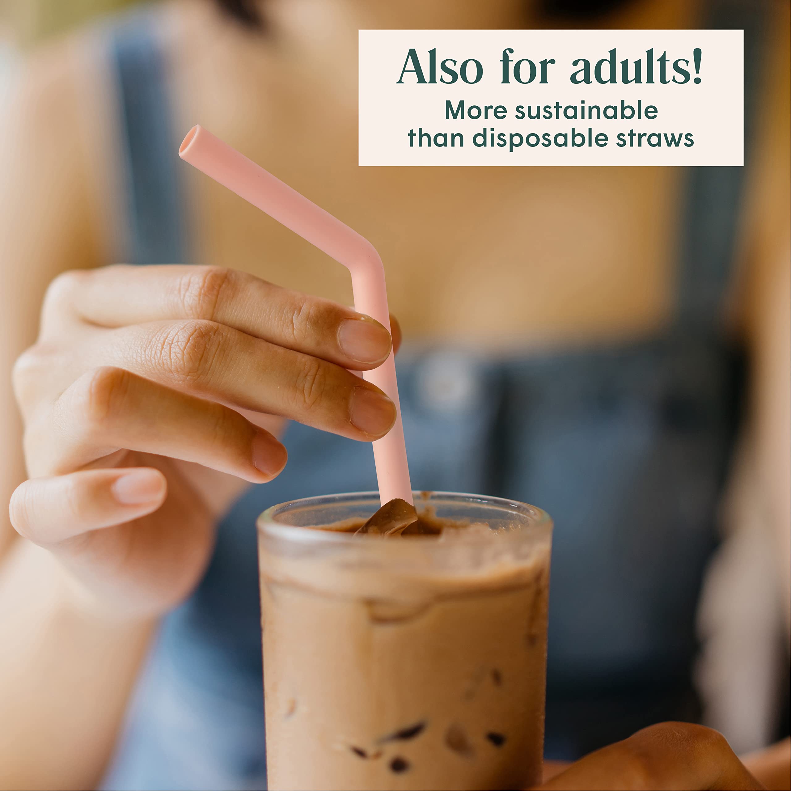 Premium Silicone Straws - BPA Free Reusable Bendy Straws for Kids & Adults - 10-inch Multicolor - Perfect for Smoothies & Drinks