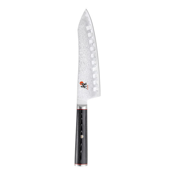 Miyabi Kaizen 7 Inch Hollow Edge Rocking Santoku Knife - Premium Japanese Kitchen Knife for Slicing, Dicing & Chopping - Perfect for Home Chefs & Professional Cooking