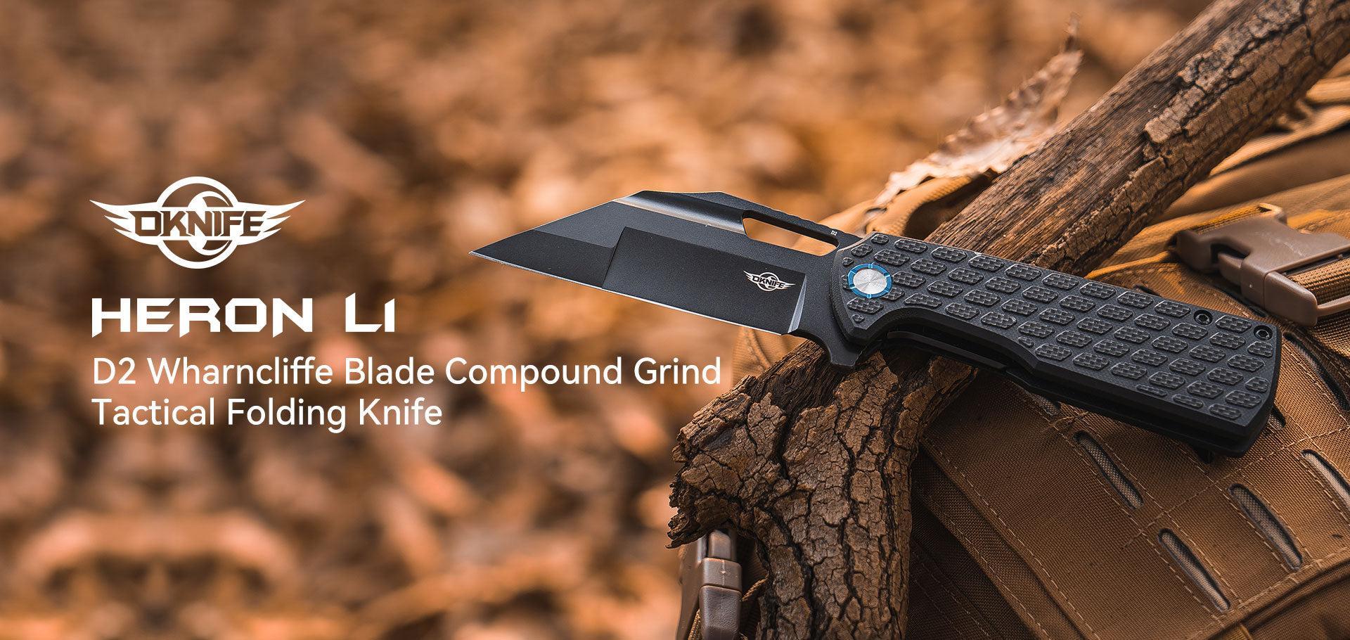 OKnife Heron L1 Tactical Folding Knife - EDC Pocket Knife with Stainless Steel Blade for Outdoor, Camping, Survival & Everyday Carry