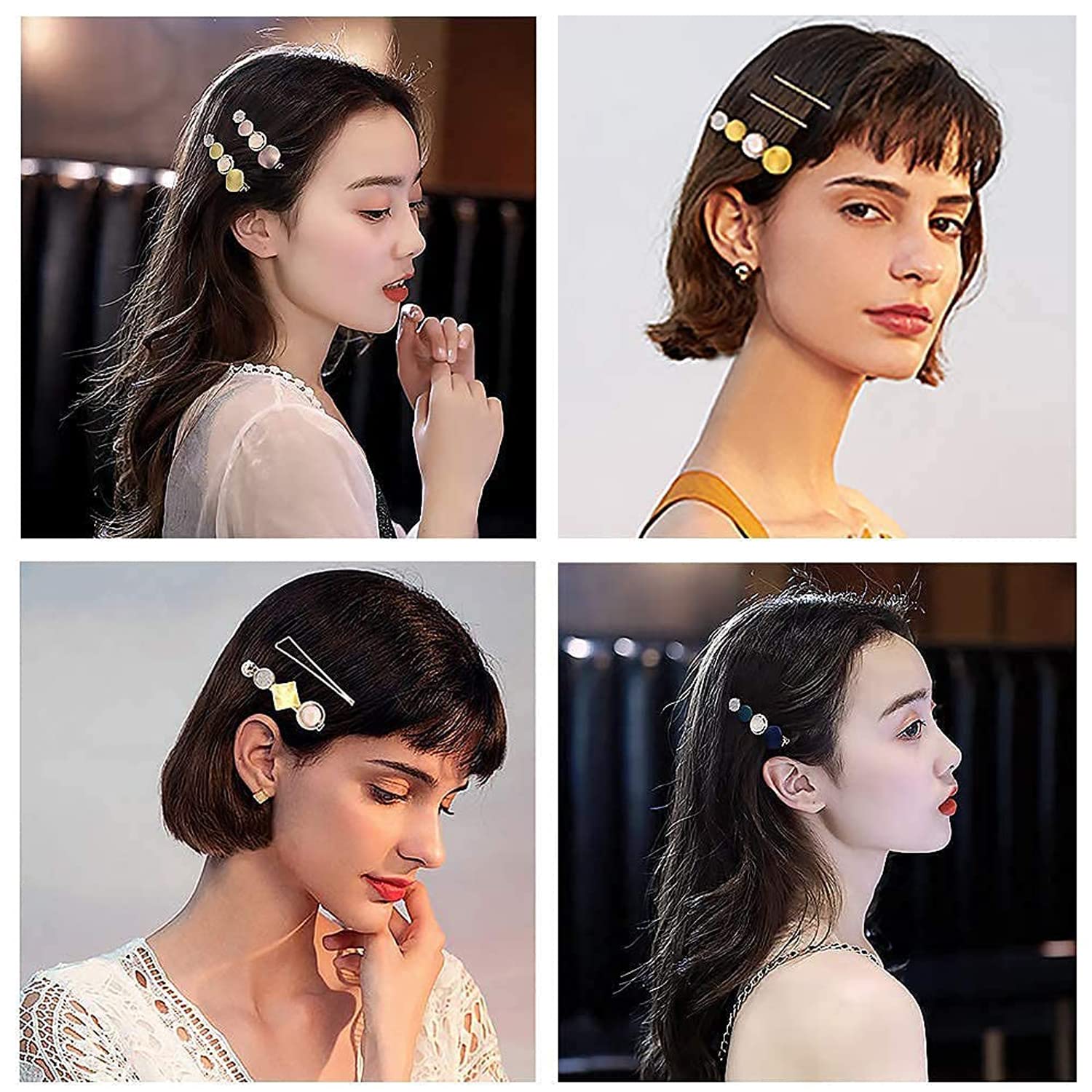 Kidzoo Pearls Hair Clips Set - 7PCS Korean Style Acrylic Hairpins for Women, Ladies & Girls | Fashion Hair Accessories, Bobby Pins & Headwear Styling Tools | Perfect for School, Parties & Daily Outfits