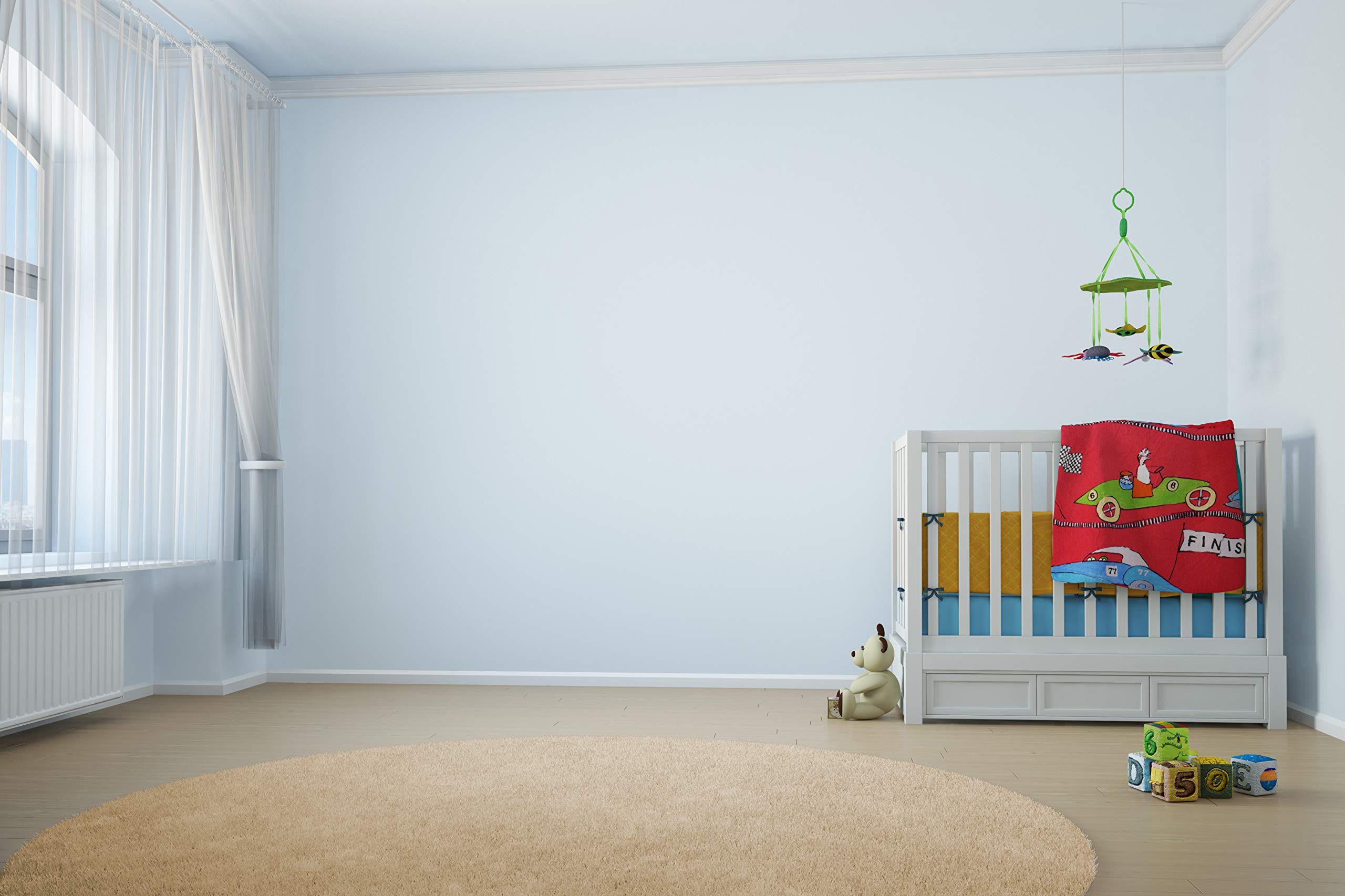 KOECKRITZ Frieze Style Round Area Rugs - 5' Round Soft Stainproof Carpet - 100% PureColor® Solution Dyed BCF Polyester - Pet & Kid Friendly - Sandstone Beige - Perfect for Living Room, Bedroom or Nursery