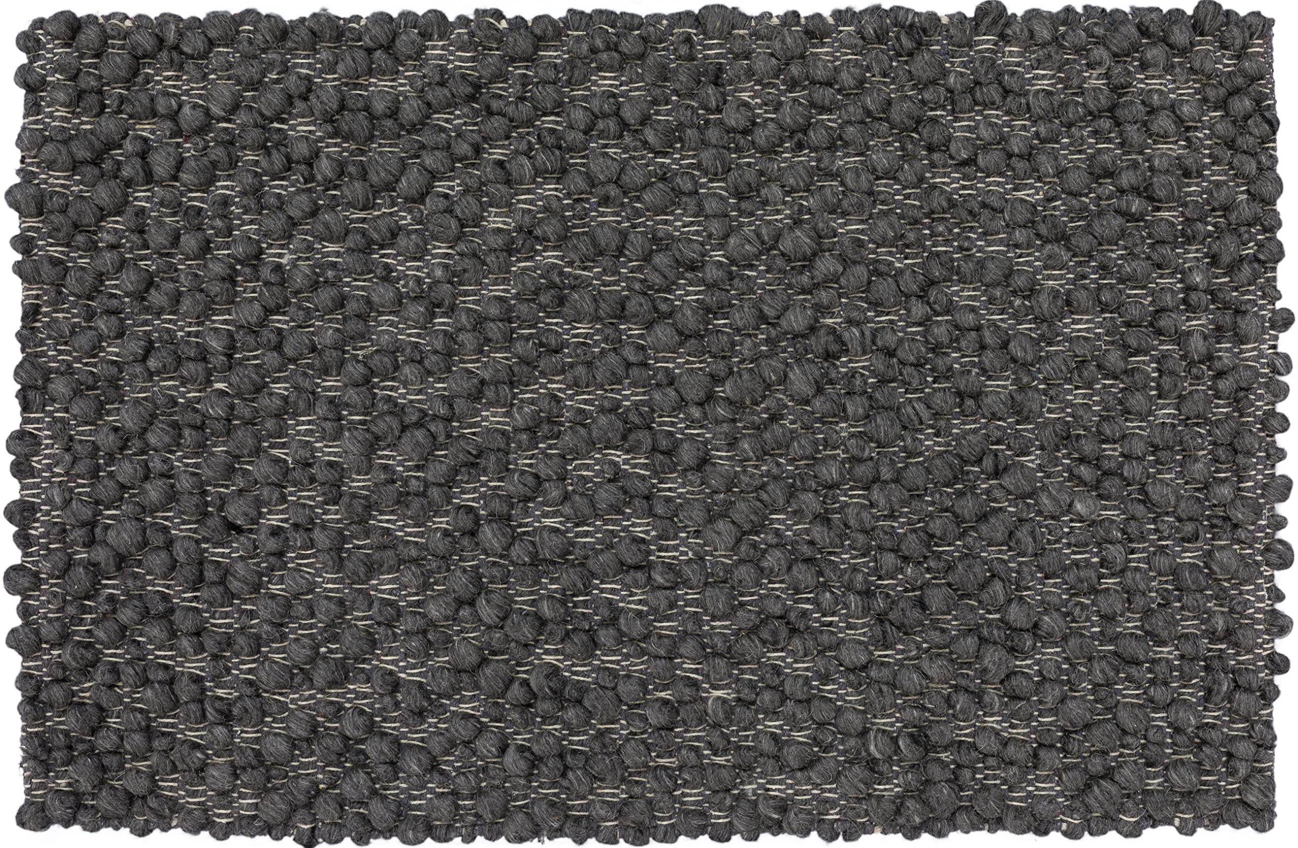 Addison Rugs Boulder ABL31 Steel 2' x 3' Rectangle Soft Wool Area Rug - Handmade, Durable & Stain Resistant - Perfect for Bedroom, Living Room, Dining Room, Kitchen or Office Decor