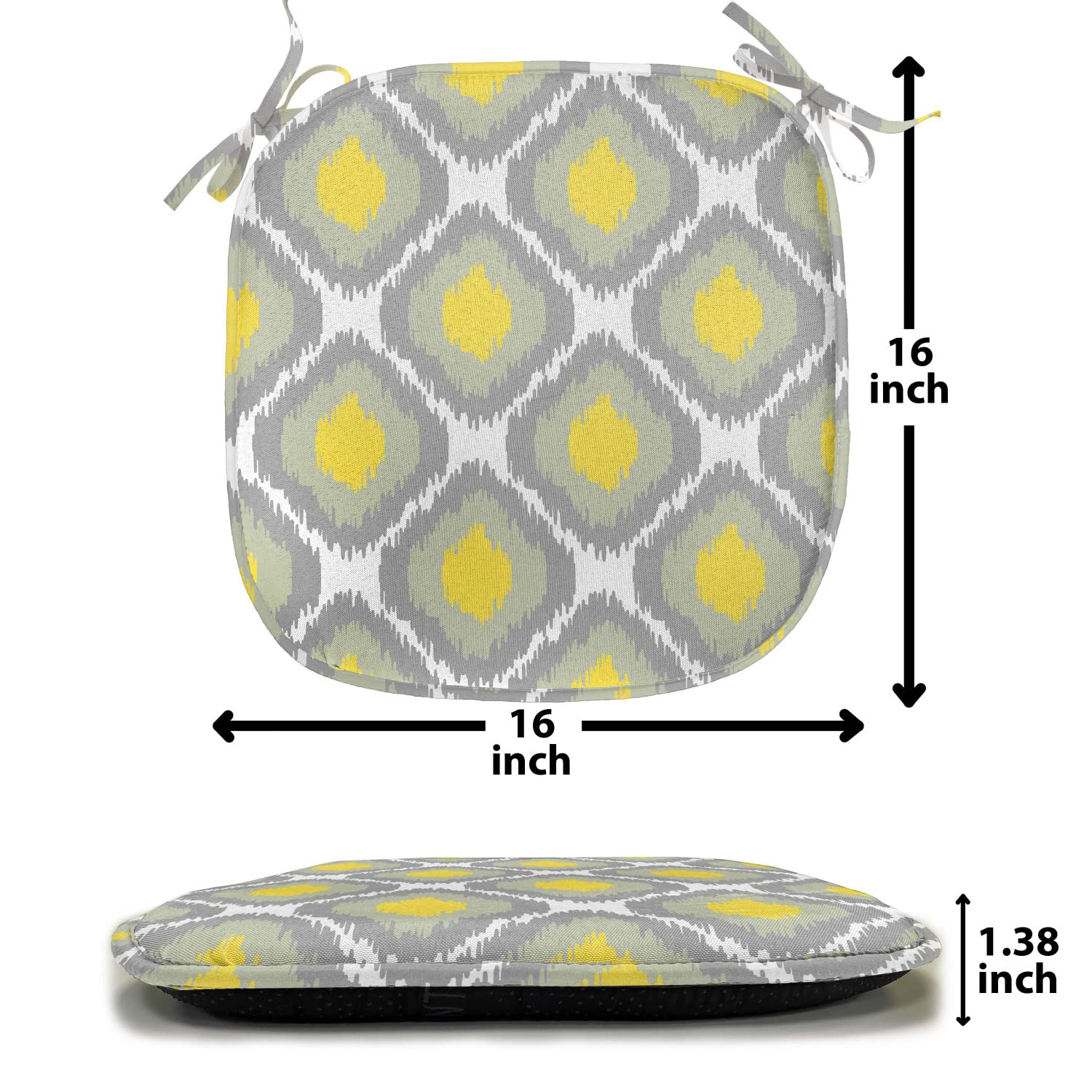 Ambesonne Ikat Chair Cushion Set of 2 - 16
