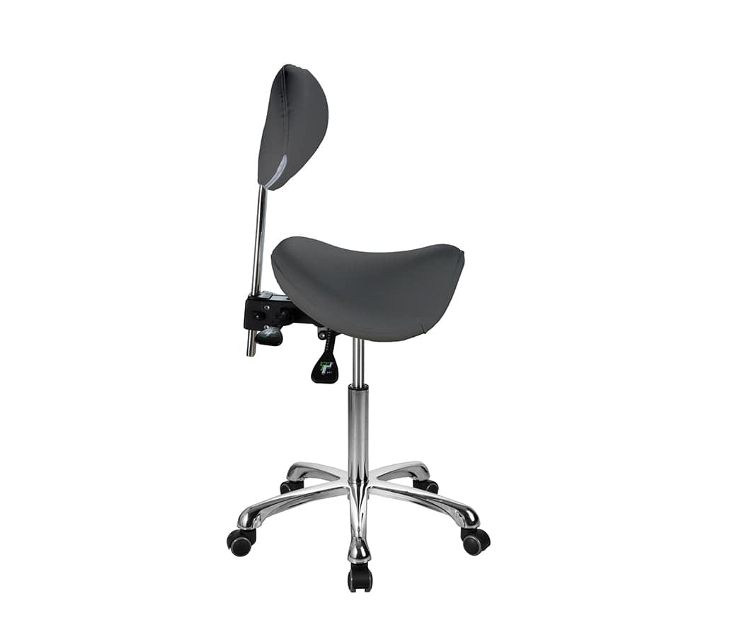 Professional Adjustable Beautician & Salon Stool with Backrest - Heavy Duty Hydraulic Styling Chair for Hairdressers, Barbers, Makeup Artists - Perfect for Salons, Spas & Home Beauty Stations