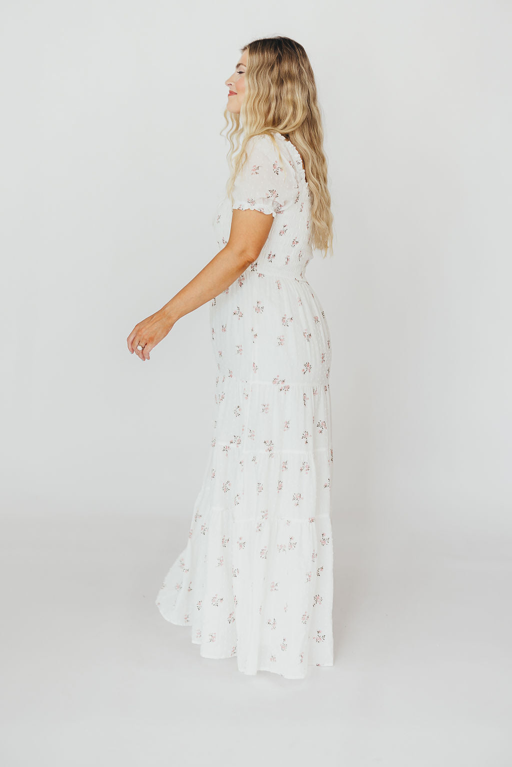 Harper Worth Women's Floral Maxi Dress - Pink Maternity Bump Friendly Long Dress for Pregnancy, Nursing & Postpartum | Perfect for Baby Showers, Beach Vacations & Summer Outfits