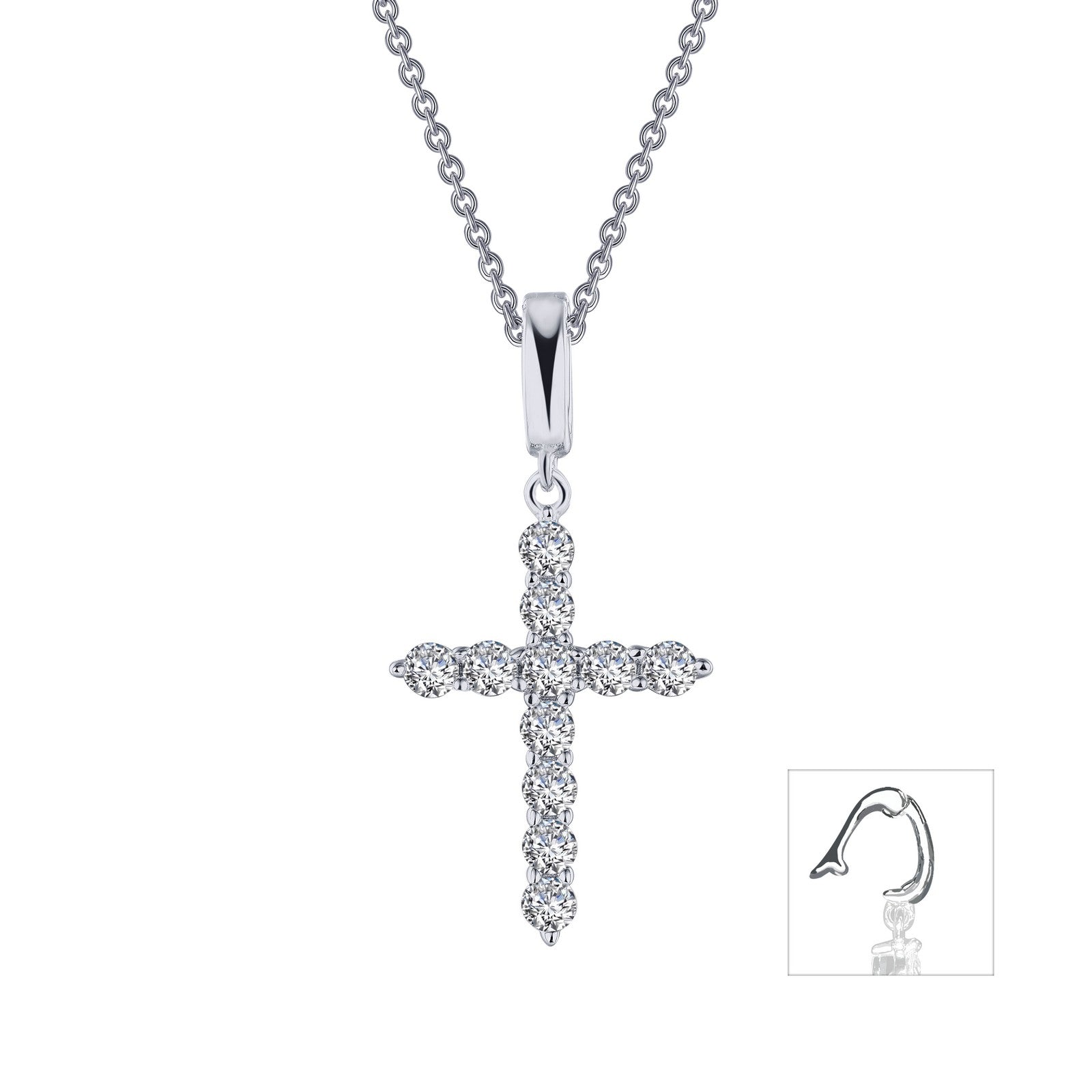 0.55 CTW Diamond Cross Pendant Necklace for Women - Elegant Religious Jewelry Gift for Baptism, Confirmation & Everyday Wear