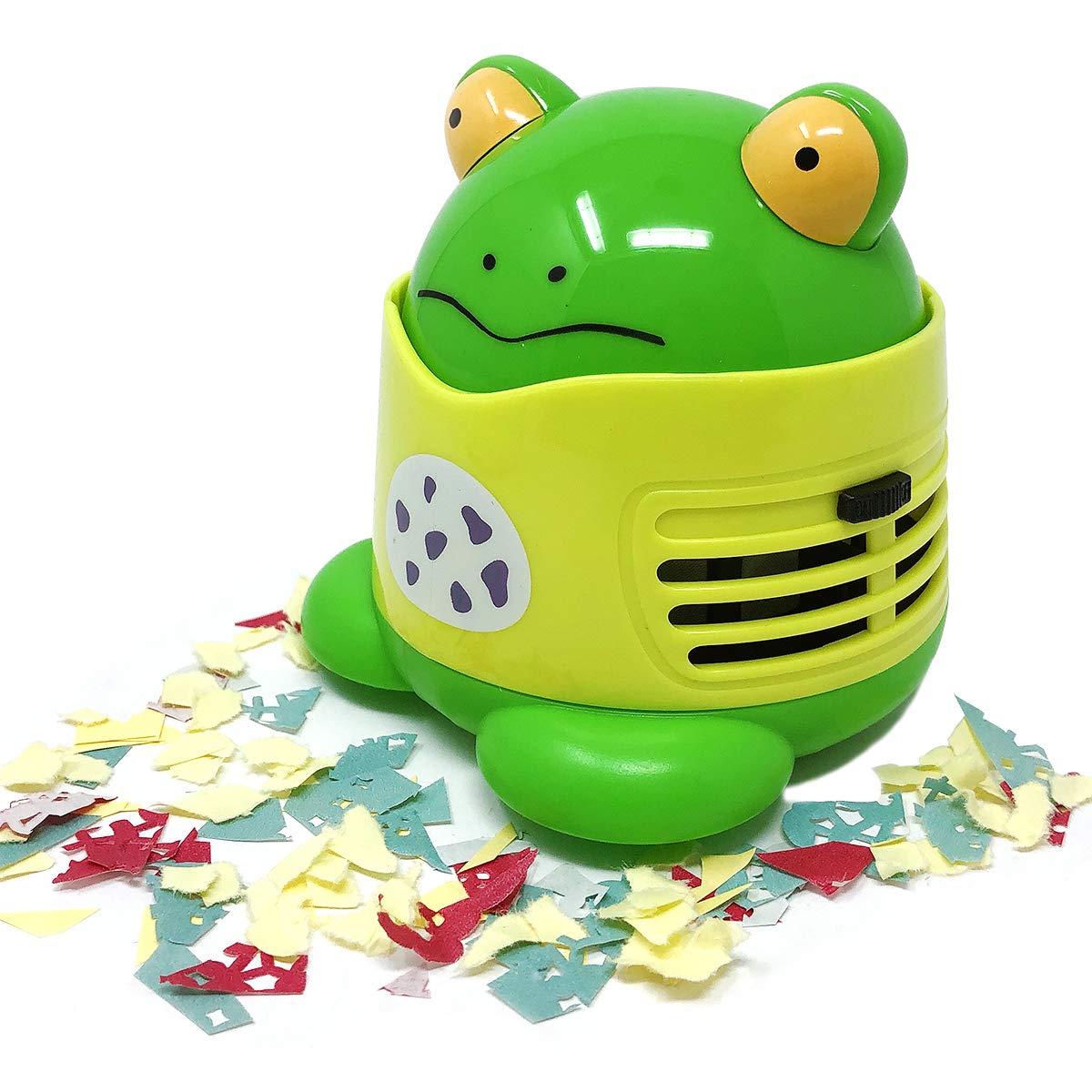 Allydrew Cute Frog-Shaped Portable Mini Vacuum Cleaner - Handheld Cordless for Home, Office, Car & Pet Hair - Lightweight & Powerful Suction for Quick Cleaning