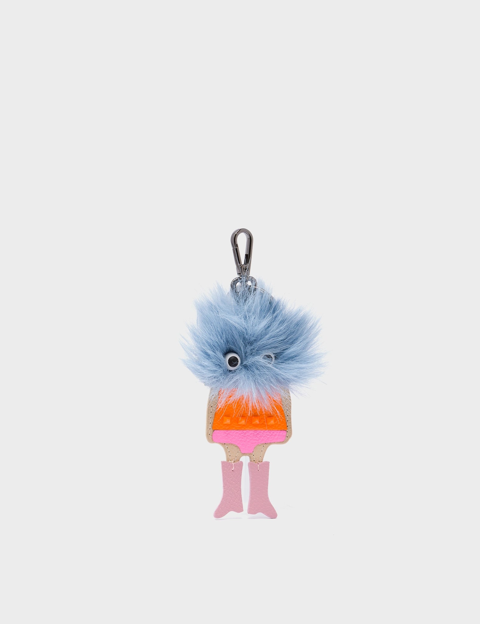 Monster Charm Teddy Light Blue Faux Fur & Blush Pink Leather Boots - Stylish Winter Fashion for Women | Perfect for Casual Outings & Date Nights