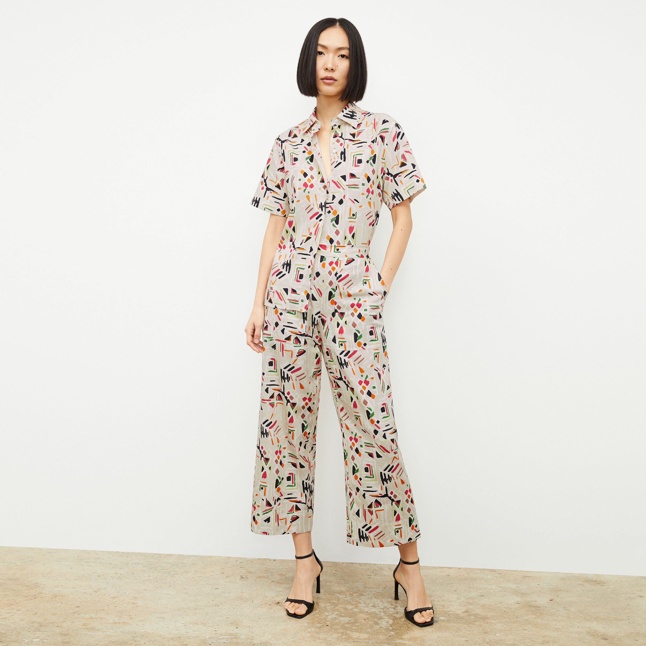 Madelyn Pants - Breathable Cotton with Rhythm Print - Perfect for Casual Wear, Summer Outfits, and Relaxing at Home