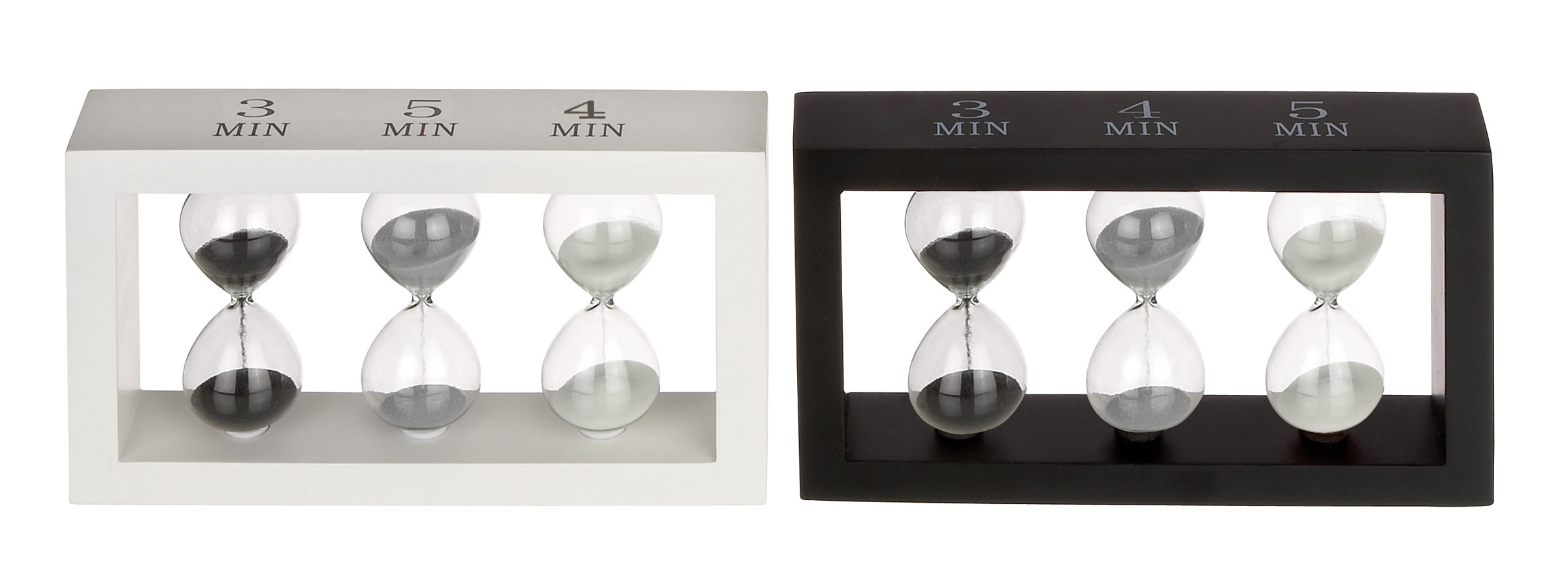 Deco 79 Wood and Glass Sand Timer Set of 2 - 9