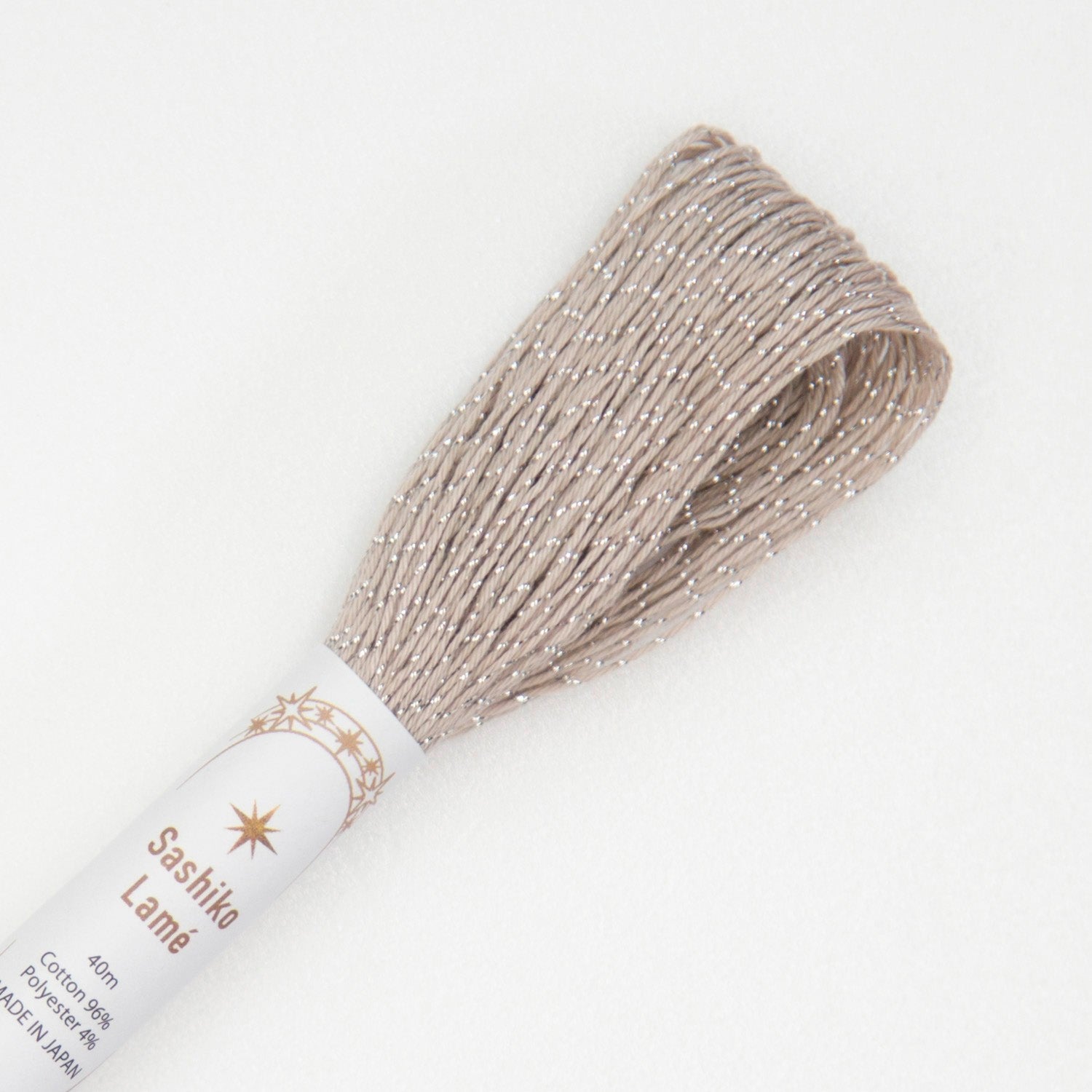 Premium Japanese Lamé Sashiko Embroidery Thread - Ecru Color (#SL4) for Hand Sewing, Quilting, and DIY Craft Projects