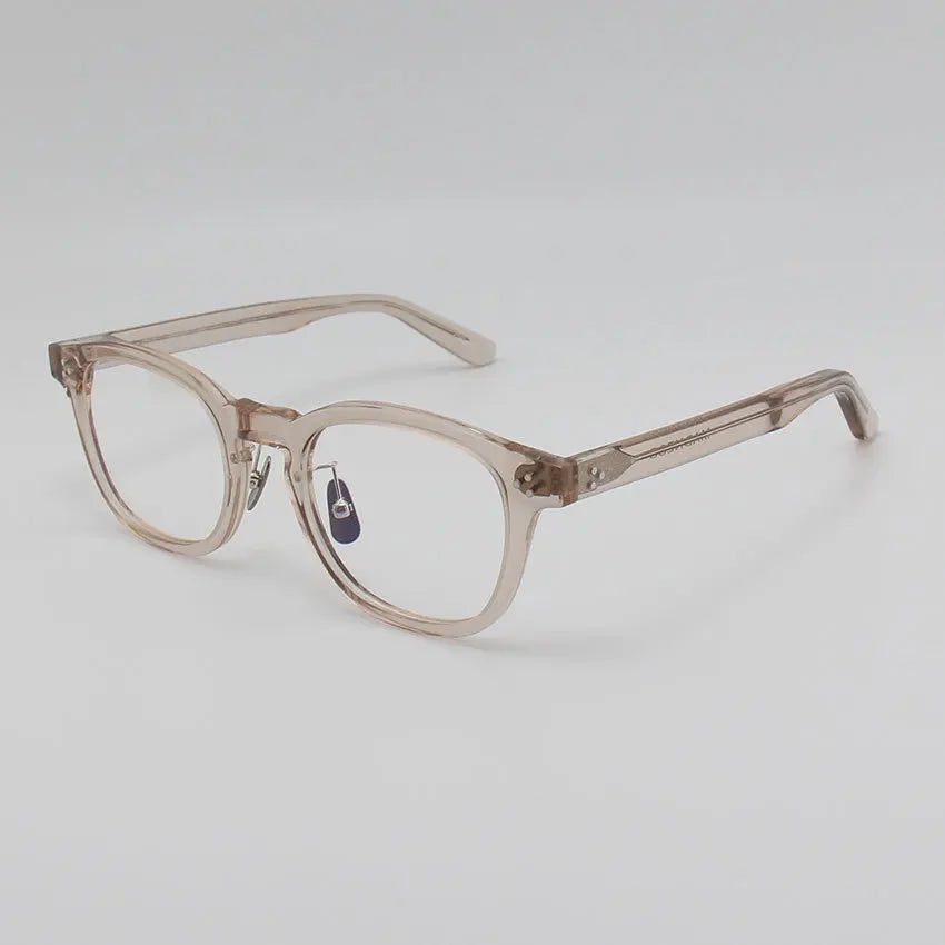 Stylish Black Unisex Square Acetate Eyeglasses with Full Rim - Trendy Reading Glasses for Men & Women - Perfect for Office, Reading & Fashion Accessories
