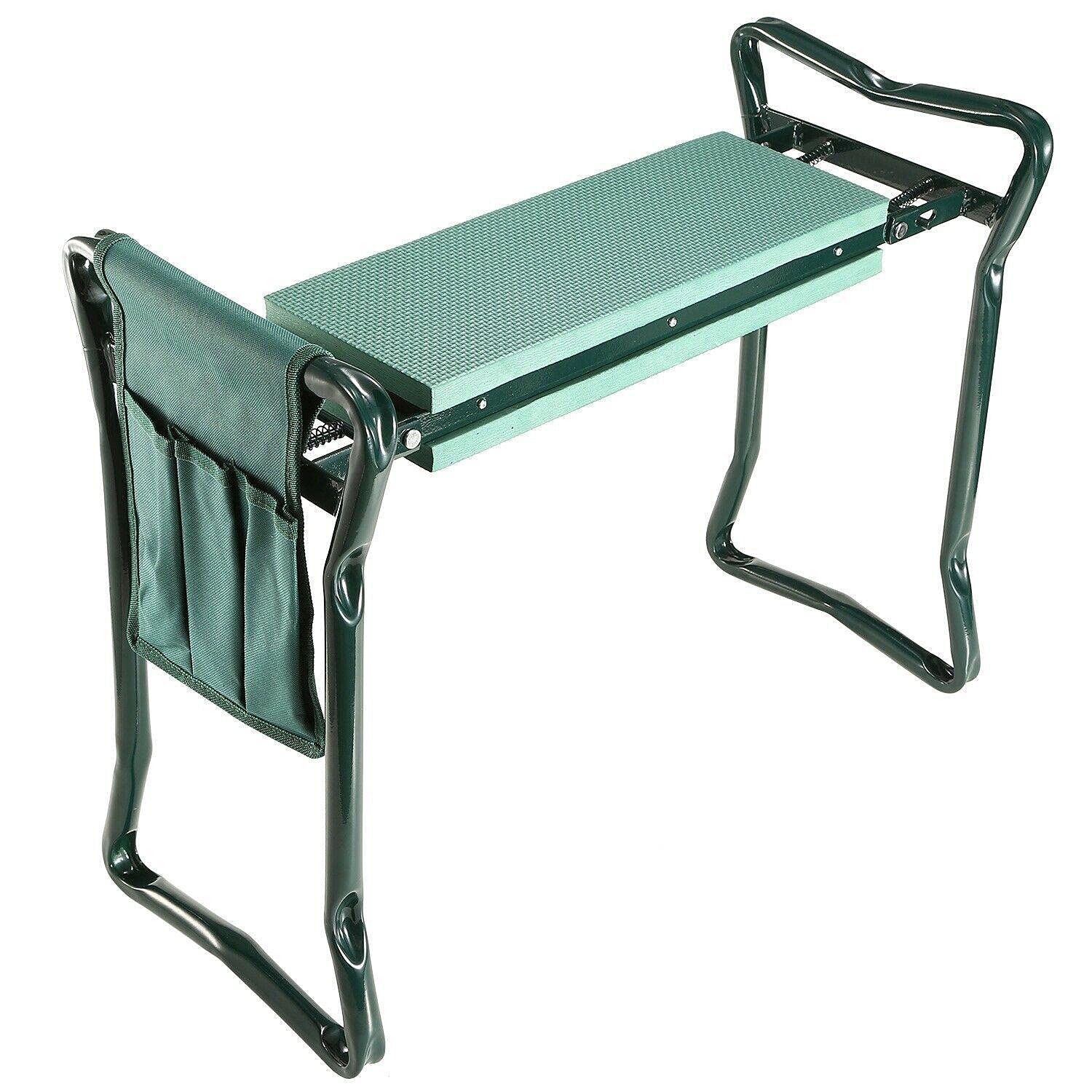 PayoderTY Folding Garden Kneeler Seat with 3 Bonus Tool Pouch - Portable Stool with Soft Cushion for Gardening, Kneeling & Sitting - Perfect for Outdoor Planting, Weeding & Yard Work