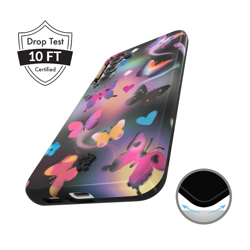 Aurora Butterfly Samsung Phone Case - Elegant Floral Design Protective Cover for Samsung Galaxy Series | Perfect for Daily Use, Travel & Gifting