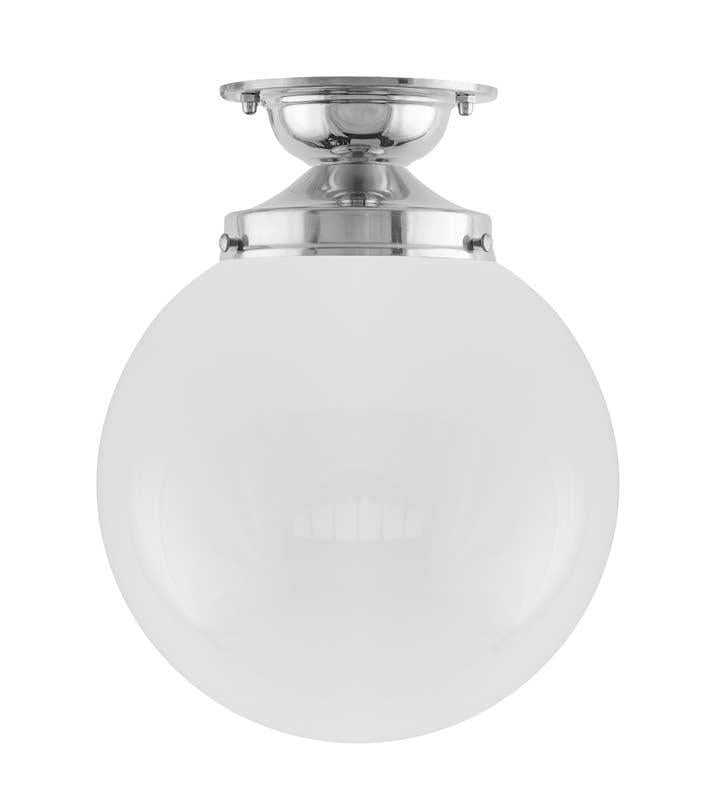 Lundkvist 100 Nickel-Plated Bathroom Ceiling Lamp - Modern Waterproof Lighting for Bathroom, Spa & Vanity Areas