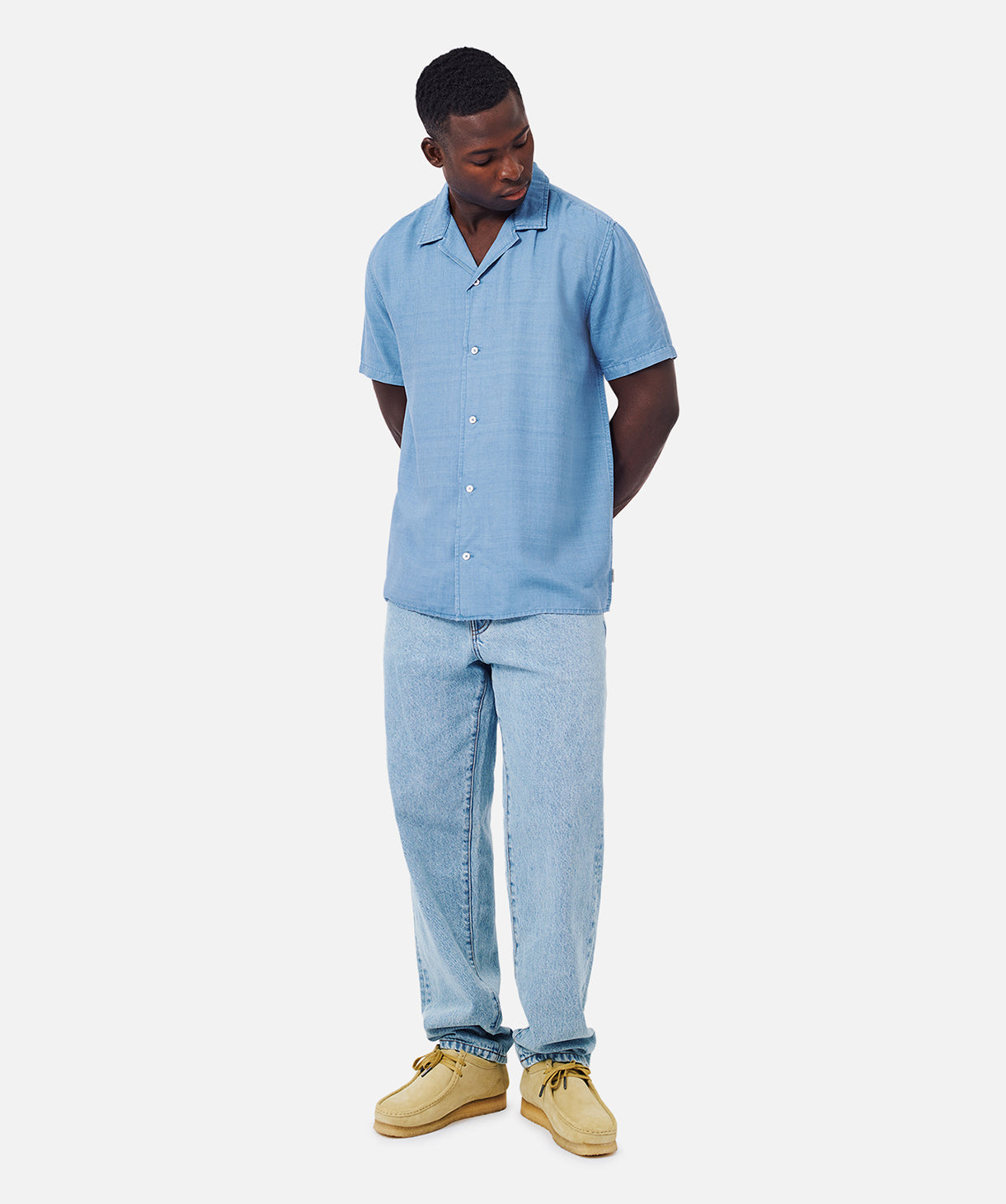 The La Vista Short Sleeve Shirt for Men - Premium Indigo Cotton Casual Wear - Perfect for Summer Outings & Beach Vacations