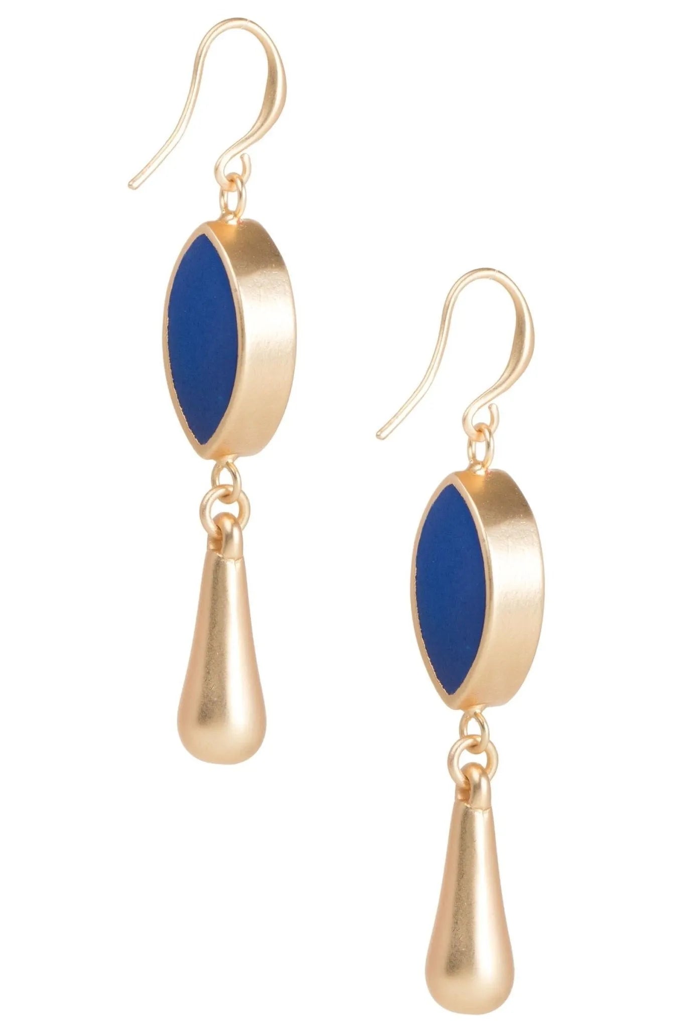 Elegant Metal Stone Duo Drop Earrings for Women - Handmade Bohemian Jewelry for Parties, Weddings & Everyday Wear
