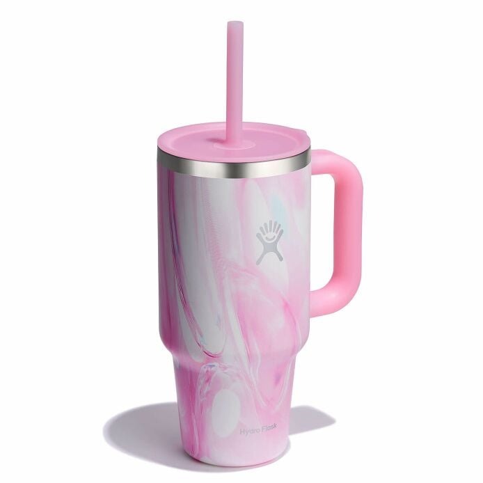32 oz Stainless Steel Insulated Travel Tumbler with Lid & Straw - Keeps Drinks Hot/Cold for Hours - Perfect for Commuting, Hiking, Gym & Outdoor Activities