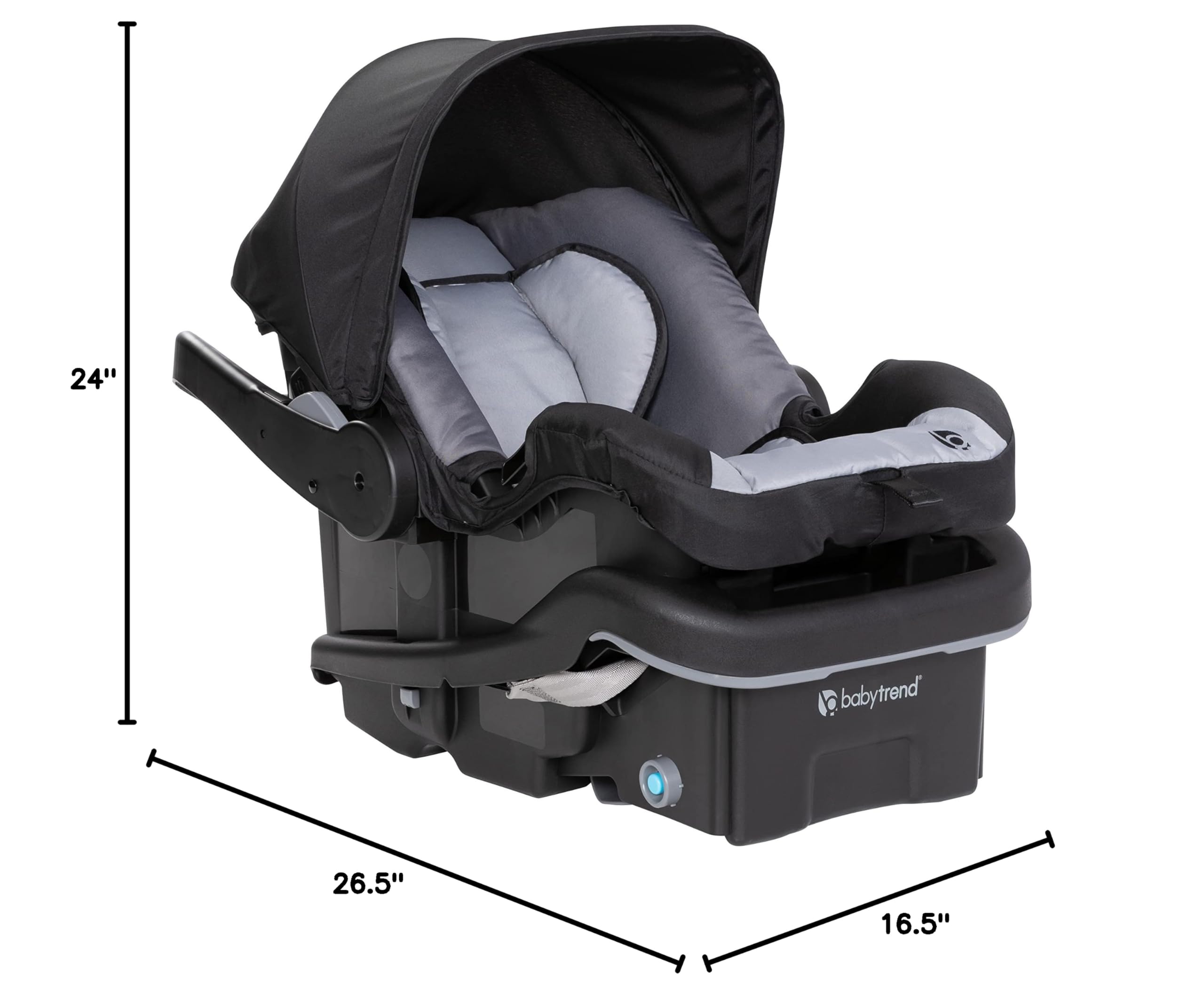 Baby Trend EZ-Lift Plus Infant Car Seat - Lightweight & Safe for Newborns 0-35 lbs, Dash Black | Perfect for Travel, Shopping & Daily Commutes