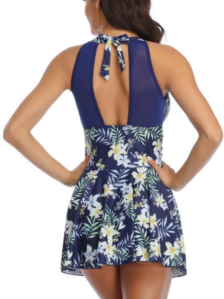 **Women's Plus Size Tummy Control One Piece Swimsuit with Skirt - Flattering Swimwear for Beach, Pool & Vacation**