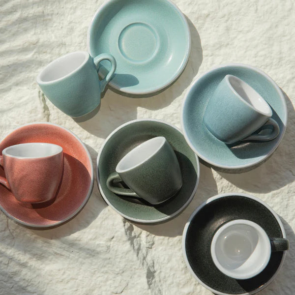 Loveramics Egg Cup and Saucer Set - Porcelain Breakfast Egg Holder with Matching Plate - Perfect for Soft Boiled Eggs, Yogurt, or Desserts at Home or Restaurant