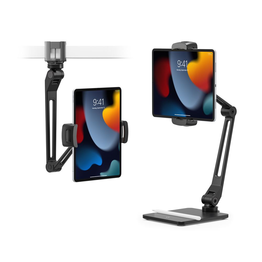 Twelve South HoverBar Duo 2nd Gen - Adjustable Tablet Stand for iPad, iPhone & Smartphones - Perfect for Home Office, Kitchen & Bedroom Use